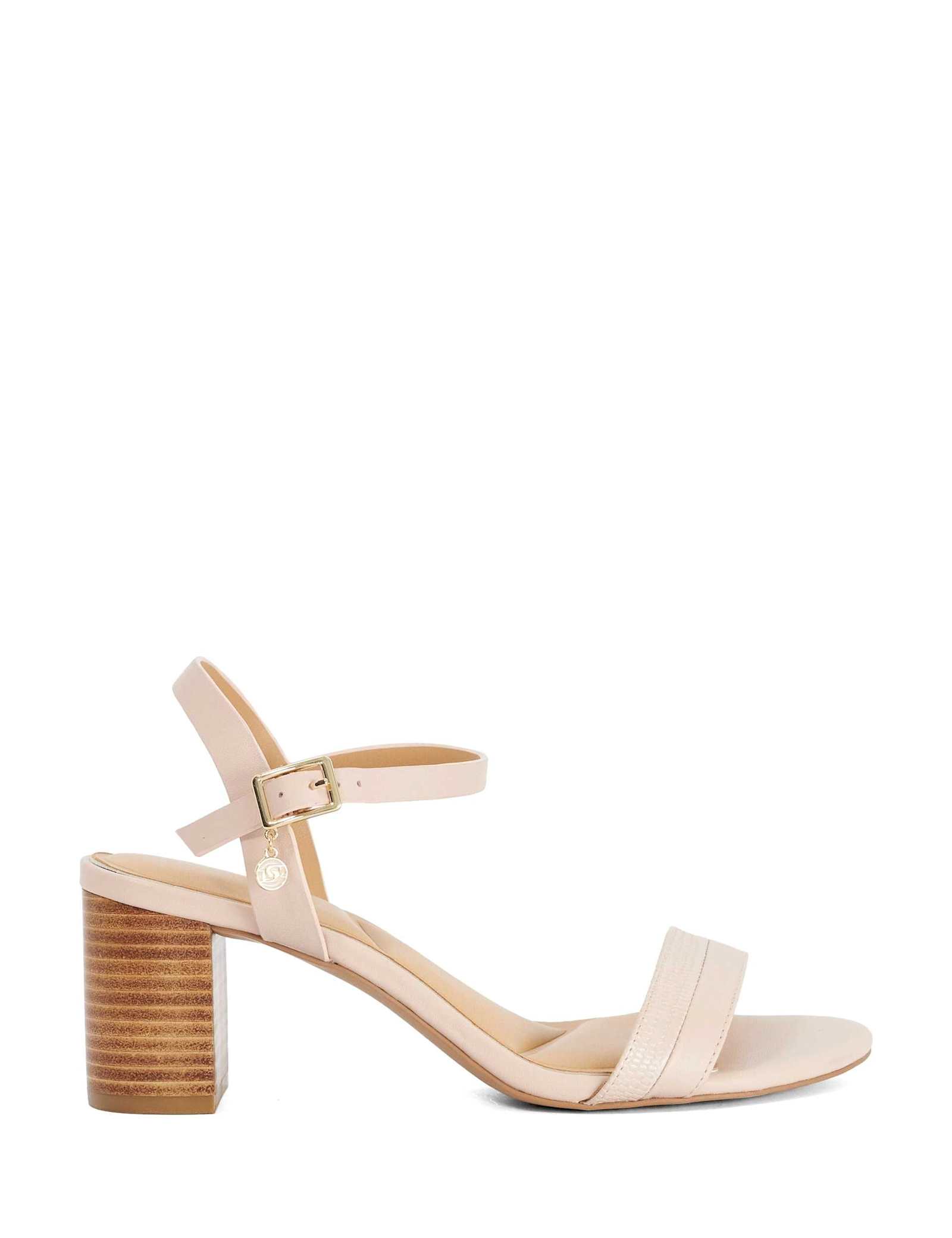 Wide Fit Leather Block Heel Sandals - image 1