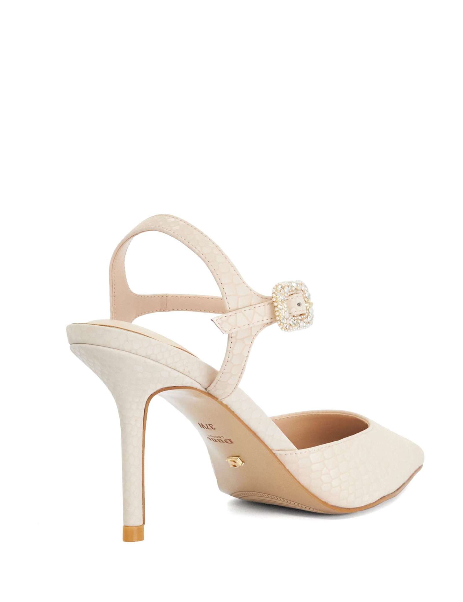 Leather Wide Fit Kitten Heel Slingback Sandals - image 3