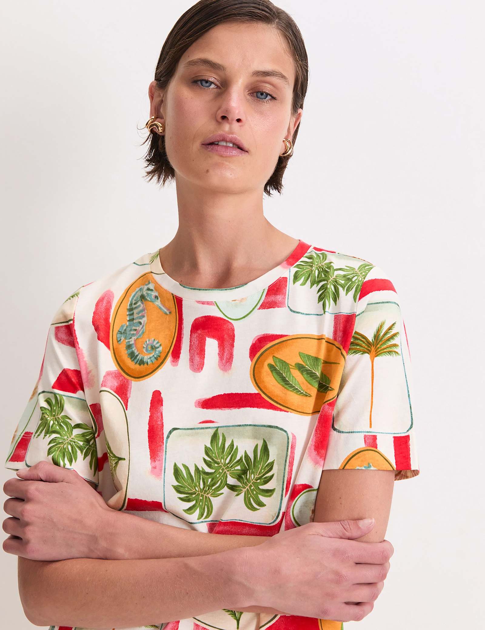 Mercerised Cotton Printed T-Shirt - image 4