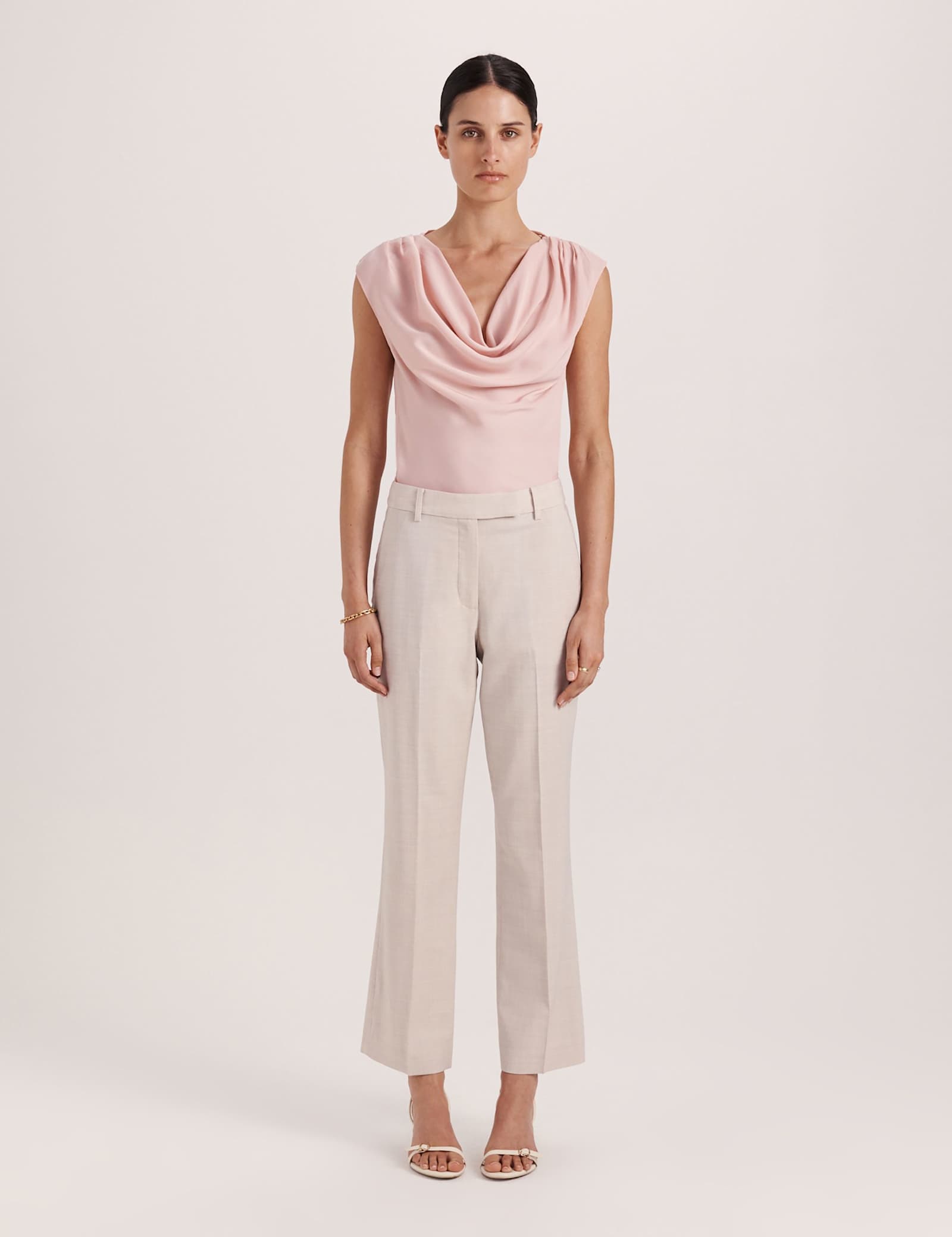 Wool Rich Straight Leg Cropped Trousers - image 2