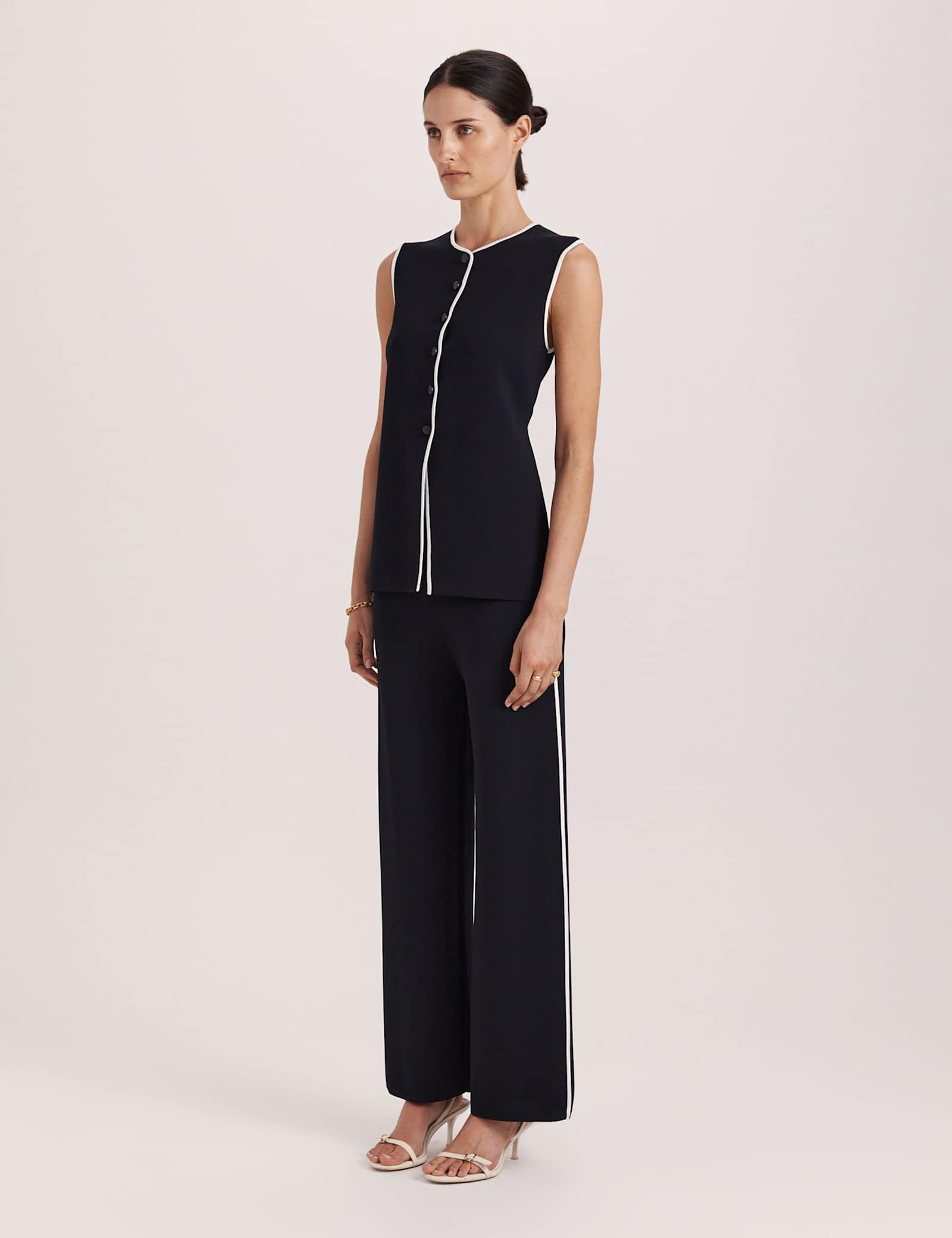 Elasticated Waist Straight Leg Trousers - image 5