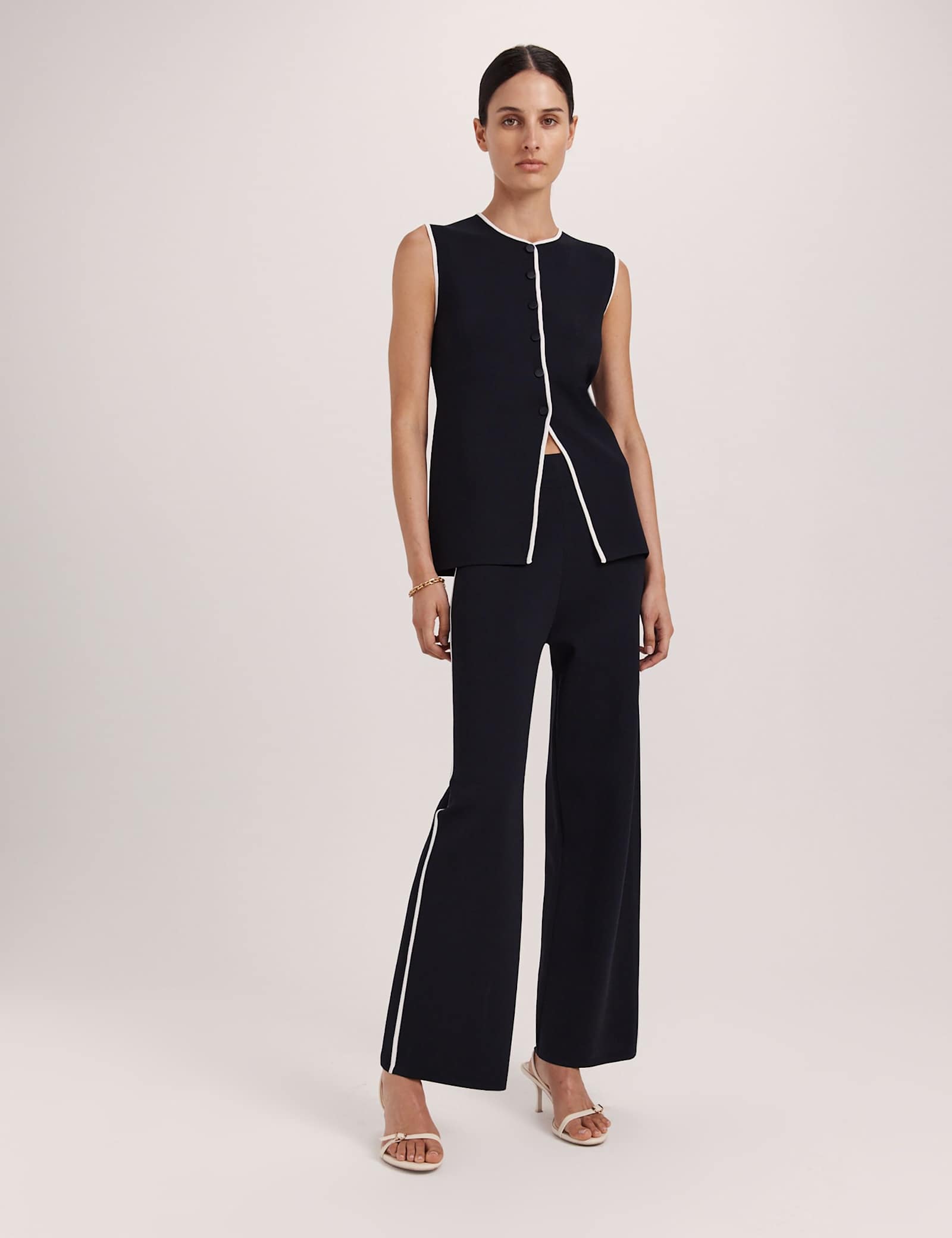 Elasticated Waist Straight Leg Trousers - image 4