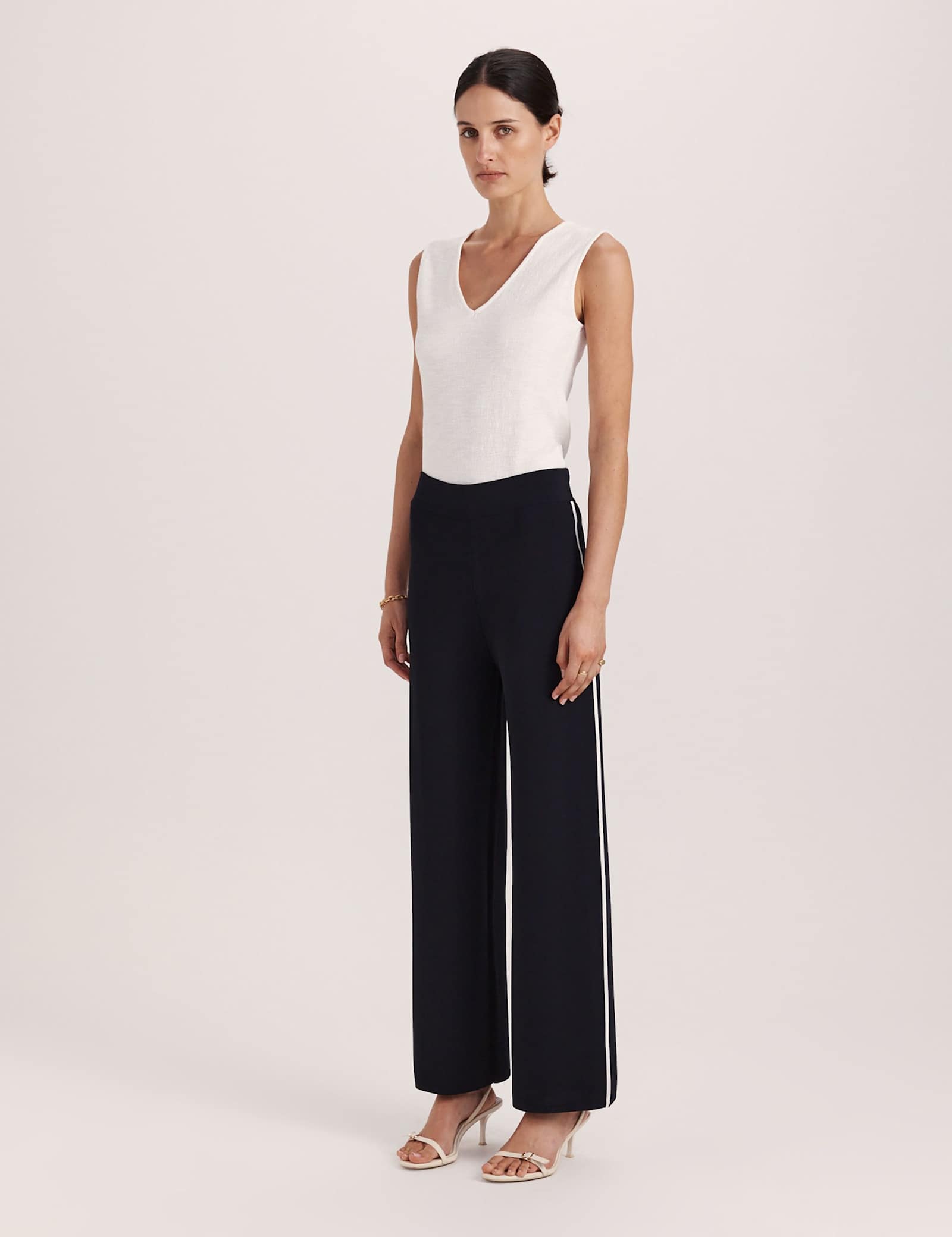 Elasticated Waist Straight Leg Trousers - image 3