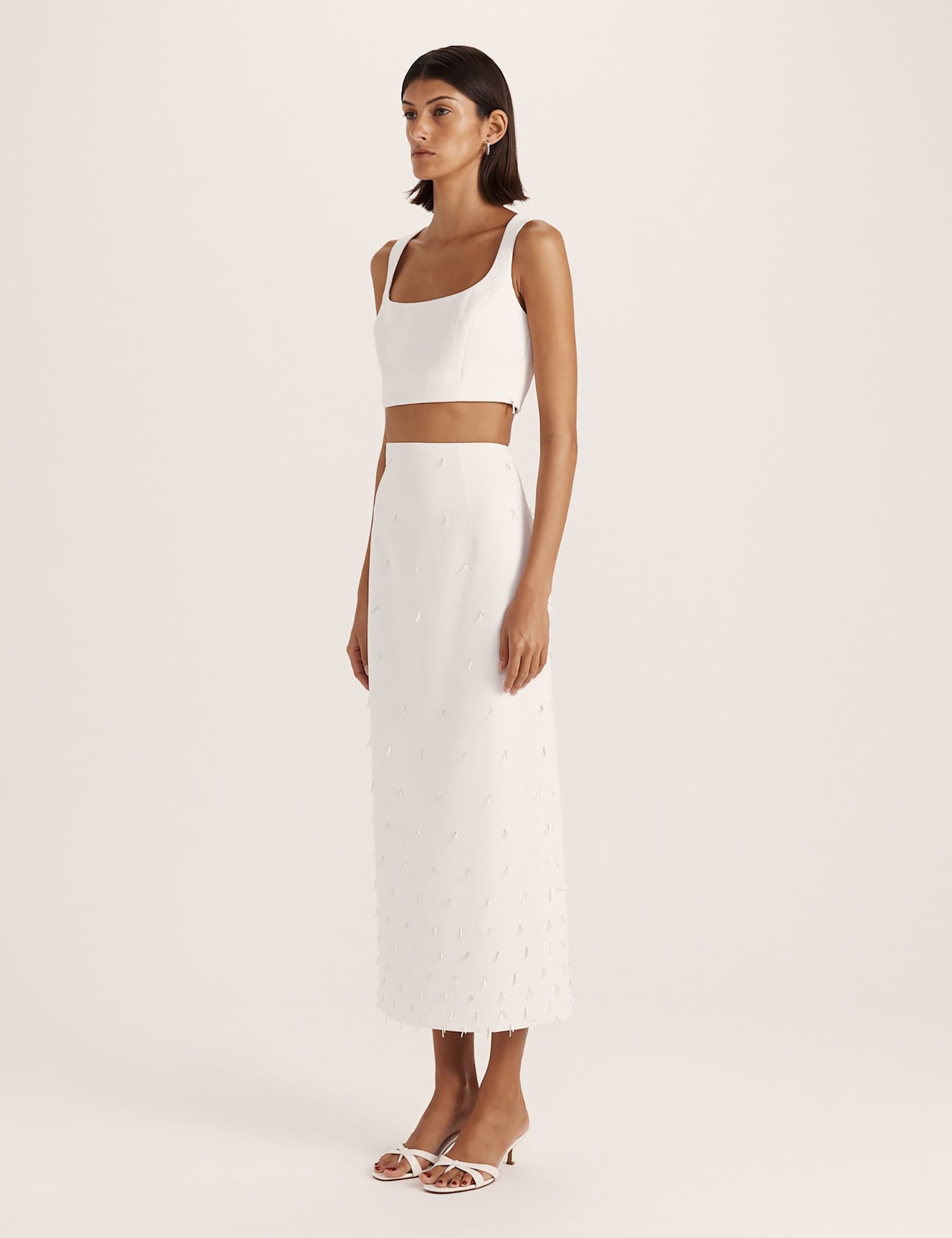 Embellished Midi A-Line Skirt - image 5