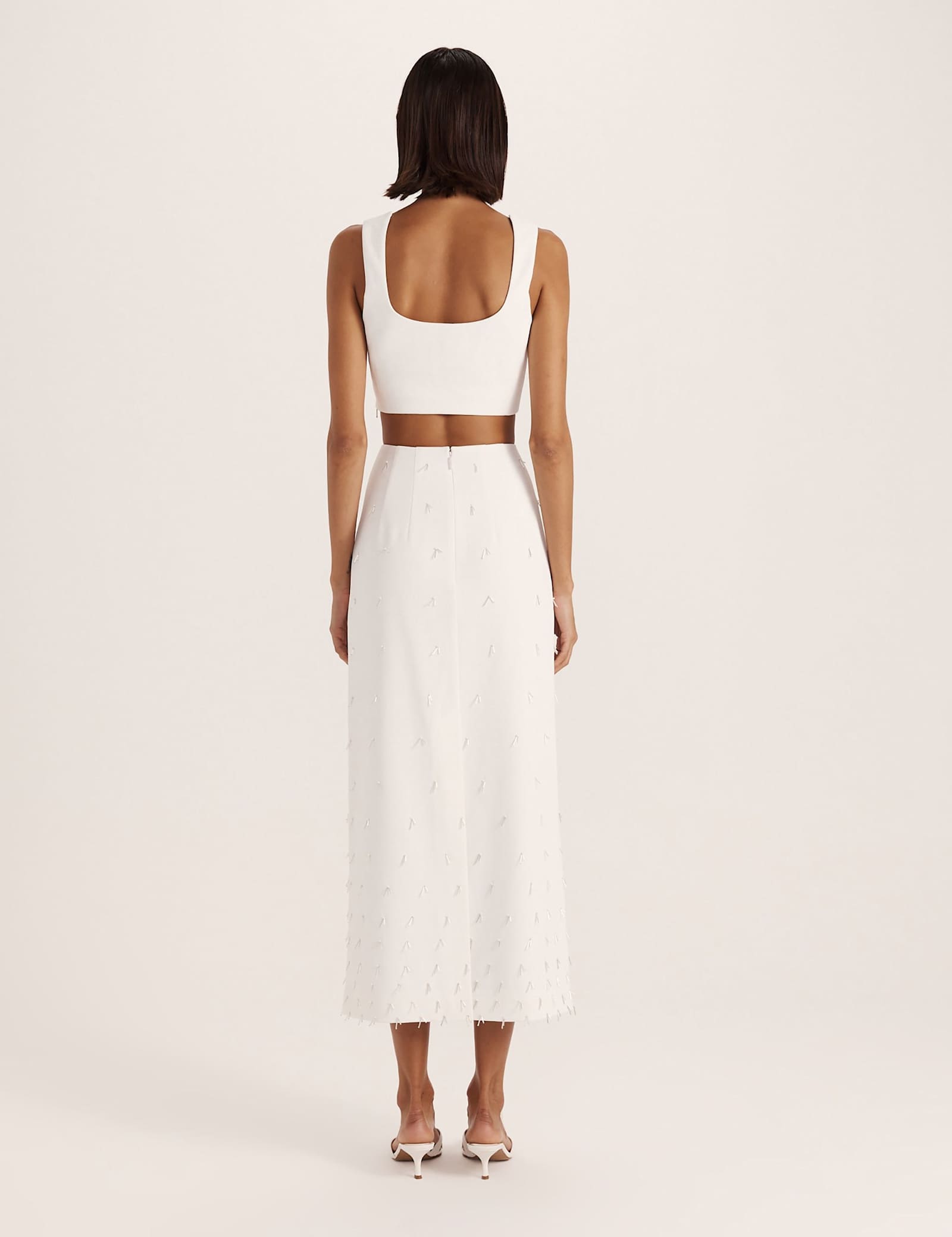 Embellished Midi A-Line Skirt - image 3
