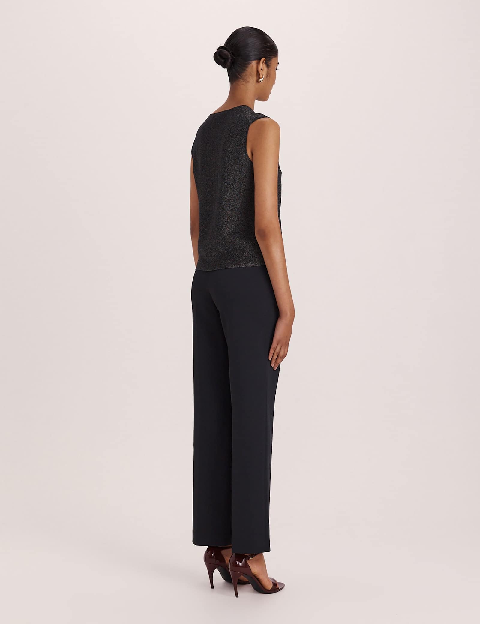 Sparkly V-Neck Button Through Knitted Vest - image 5