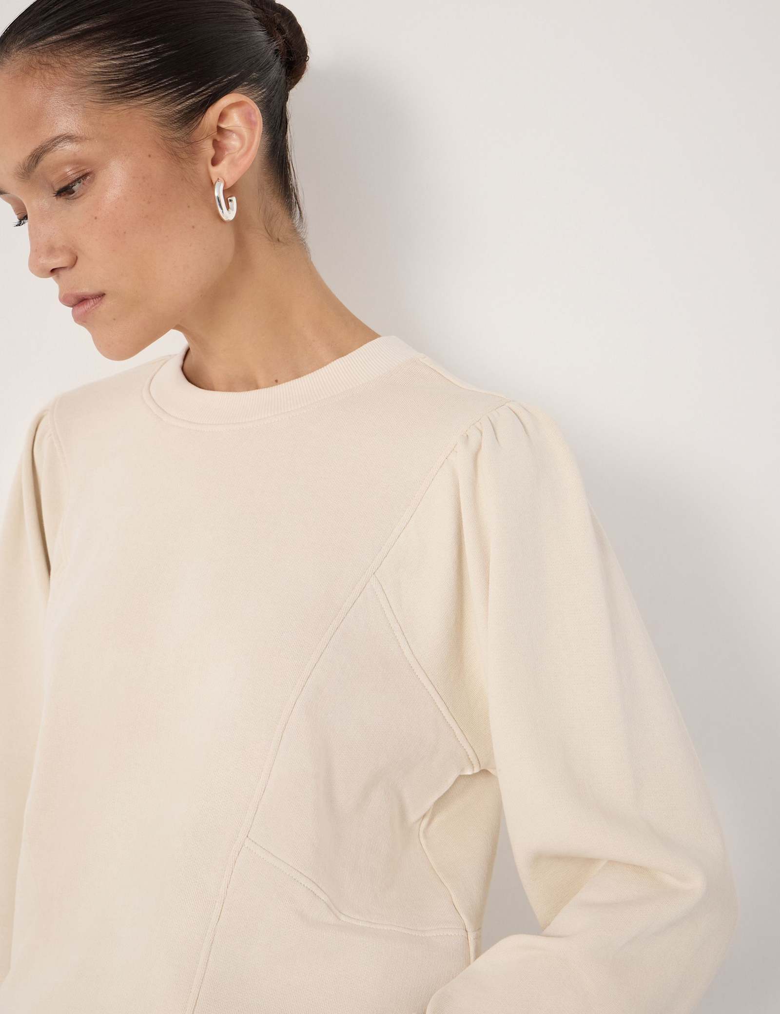 Pure Cotton Puff Sleeve Sweatshirt - image 3