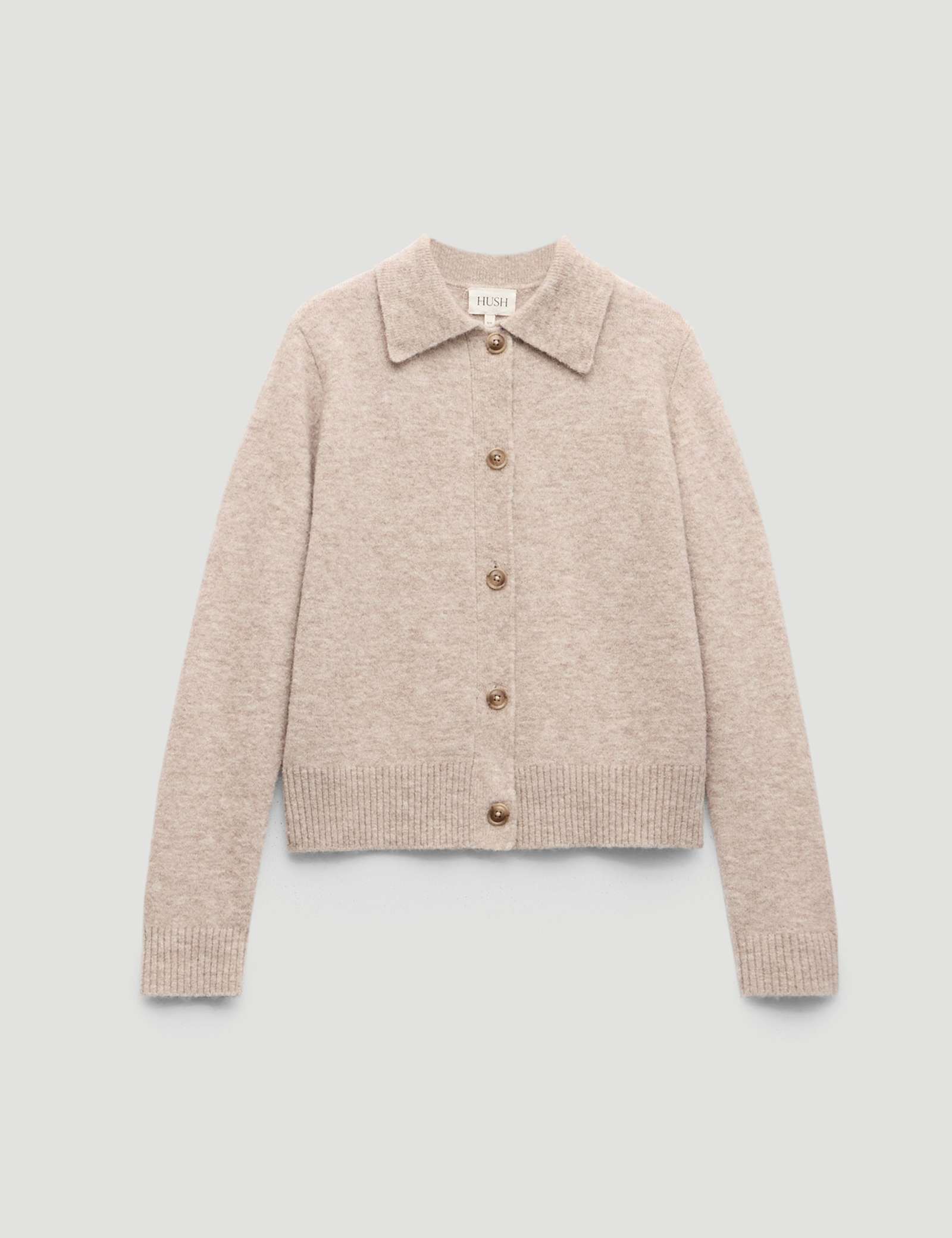 Wool Blend Collared Cardigan - image 1