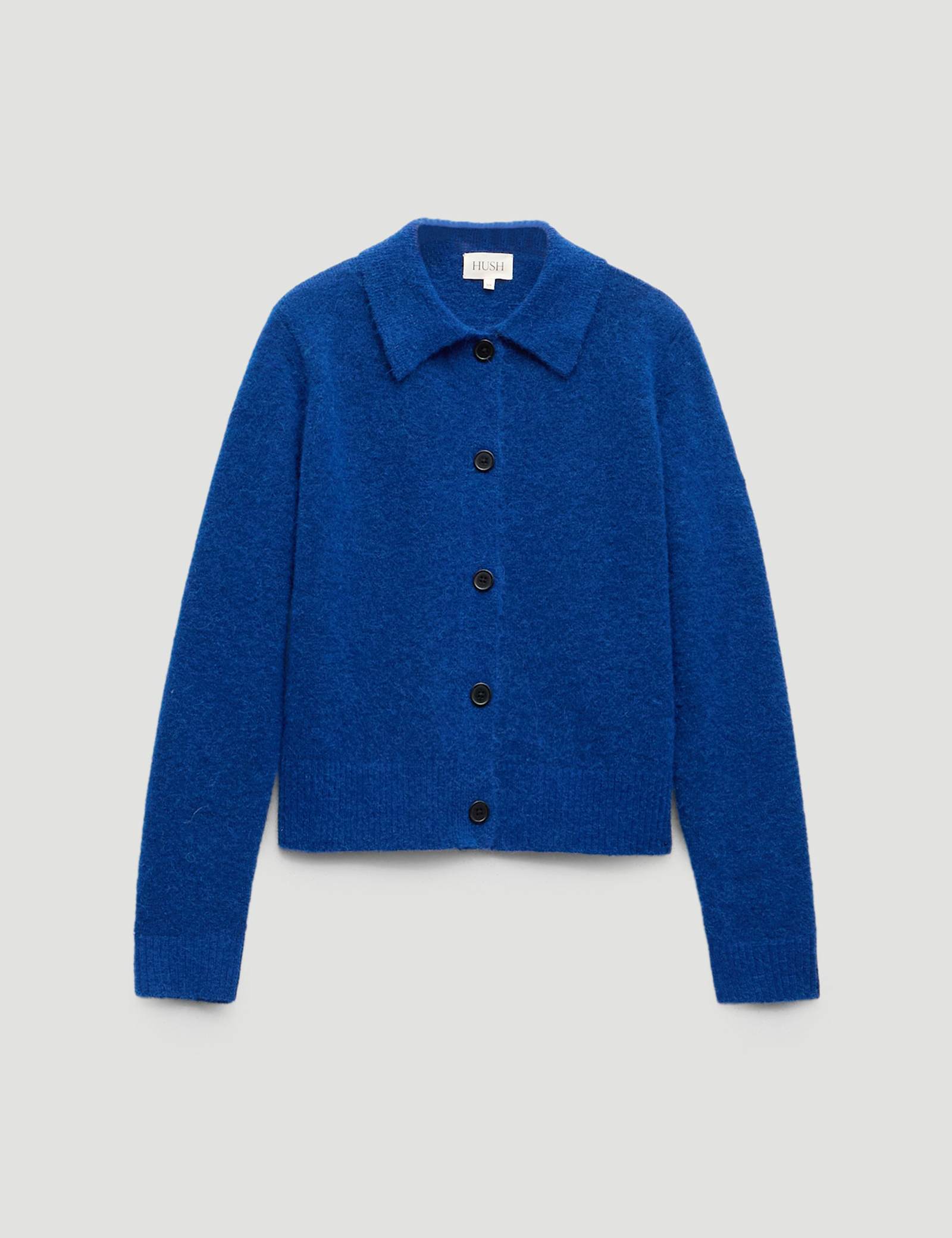 Wool Blend Collared Cardigan - image 2