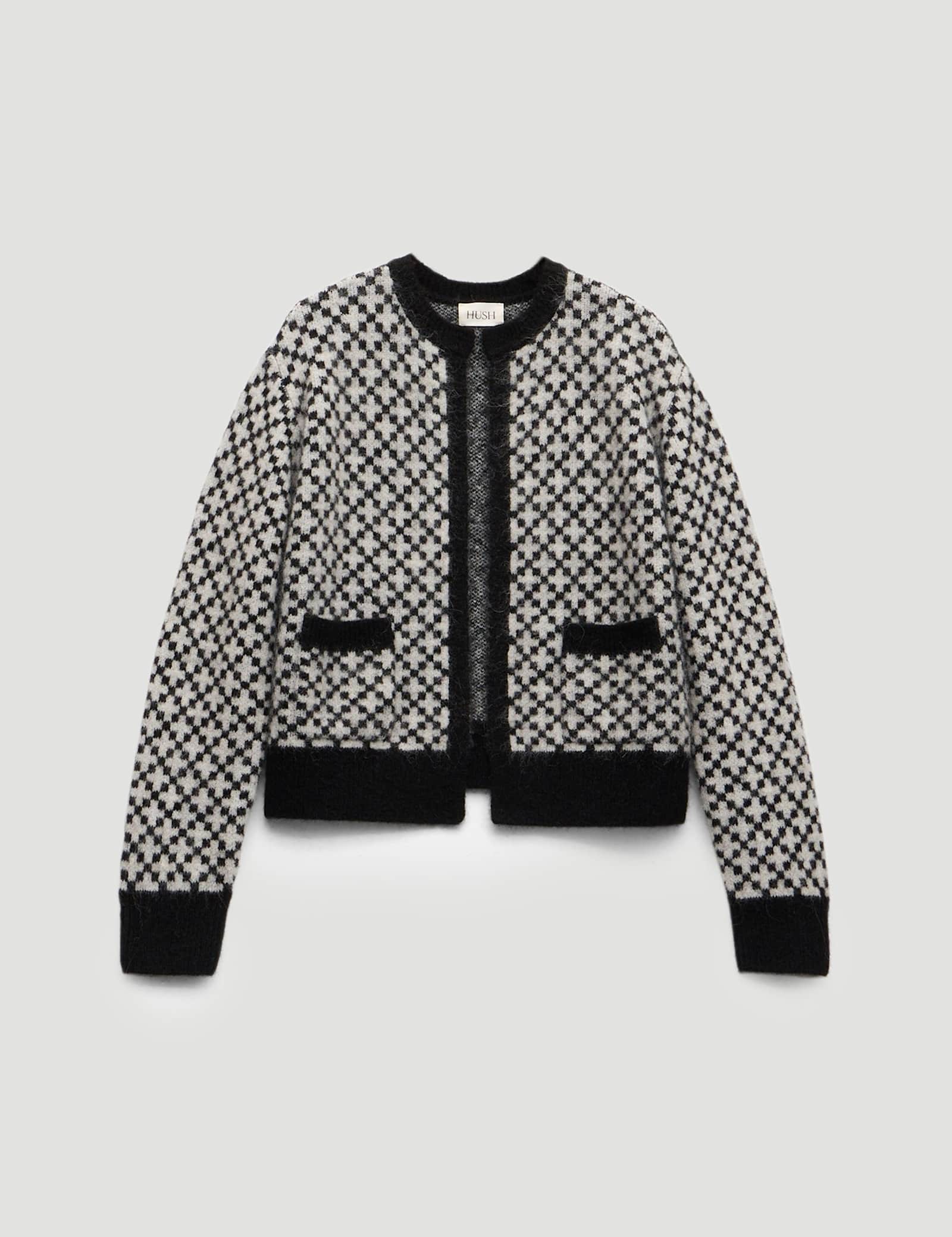 Jacquard Edge to Edge Cardigan with Wool - image 1