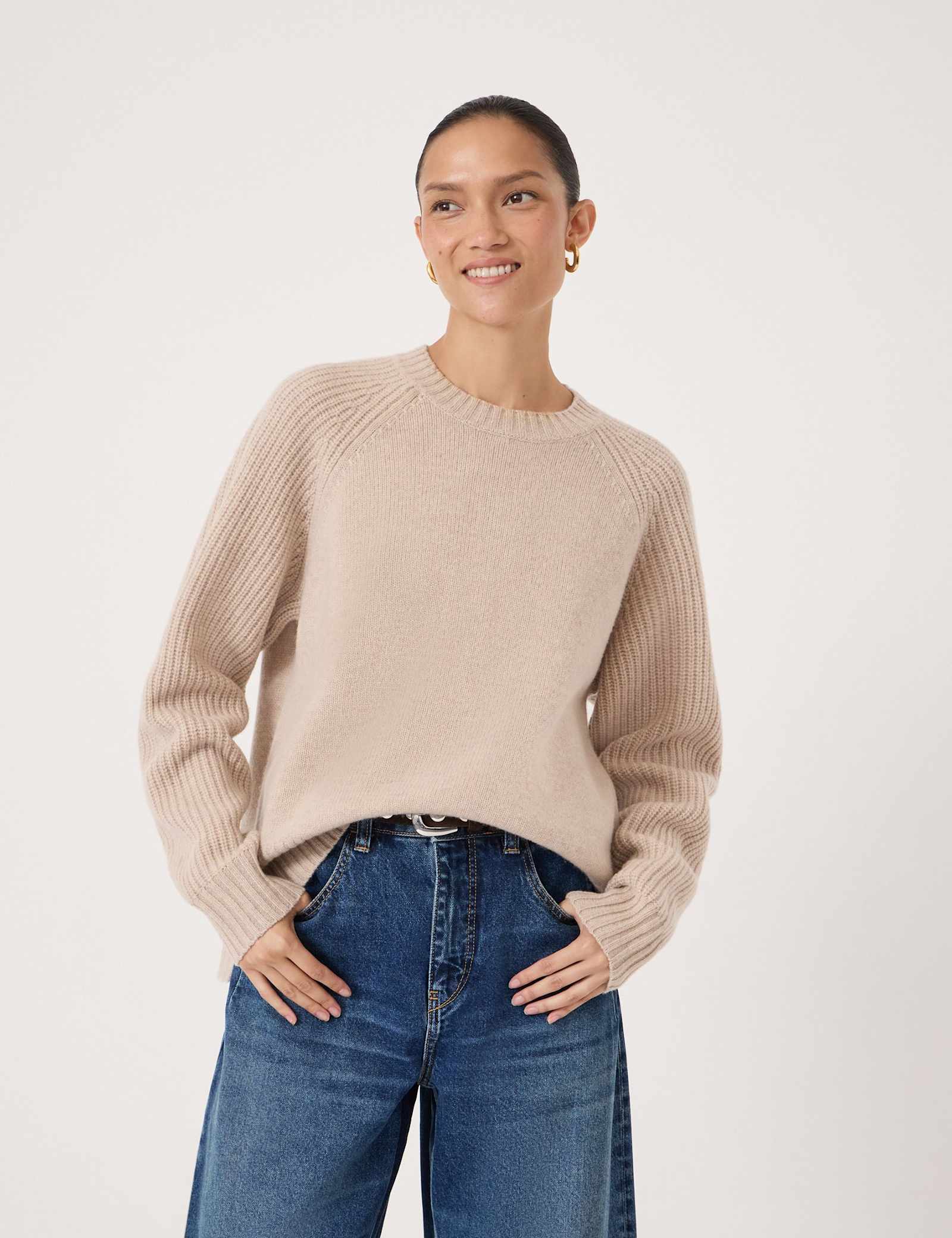 Pure Merino Wool Detachable Roll Neck Jumper - image 2