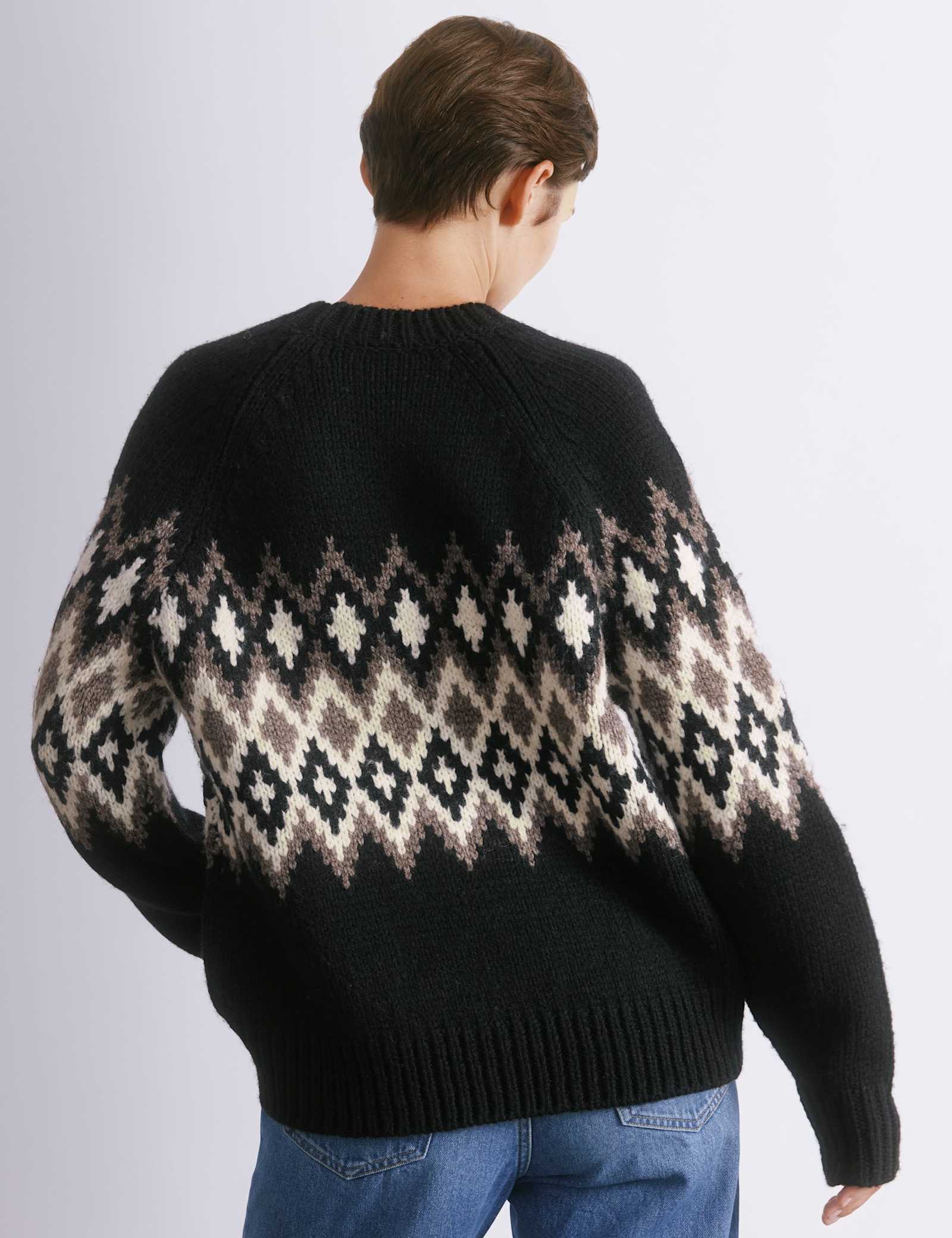 Wool Blend Fair Isle Crew Neck Jumper - image 4