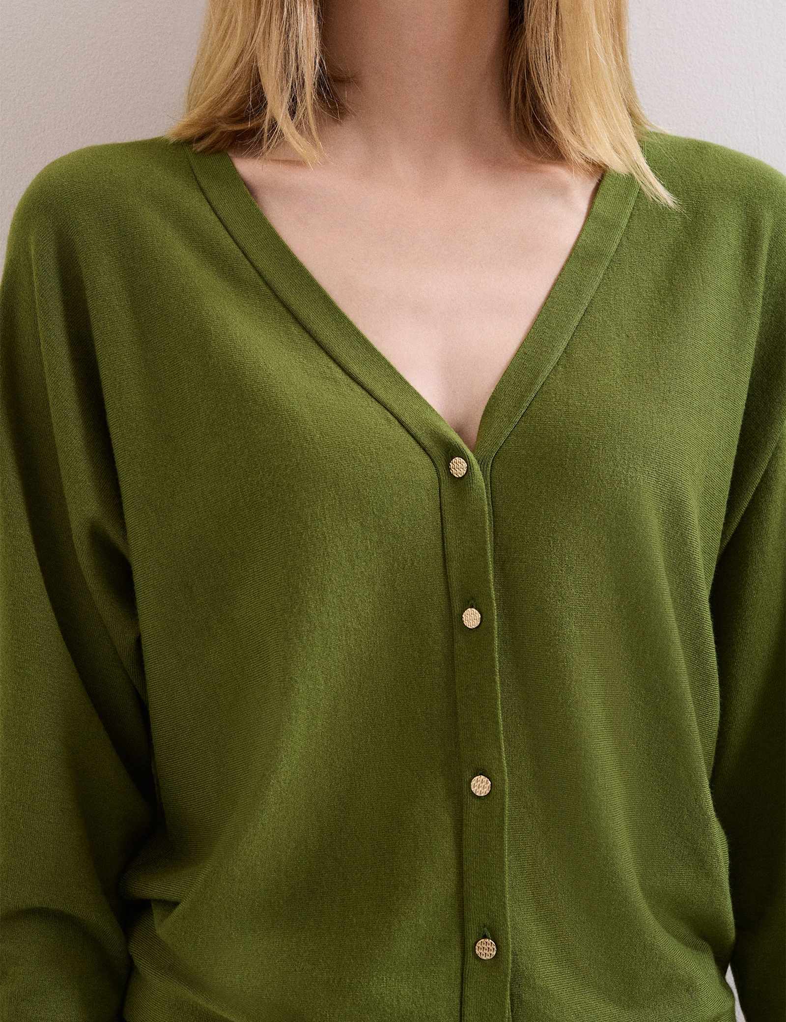 Textured V-Neck Cardigan - image 3