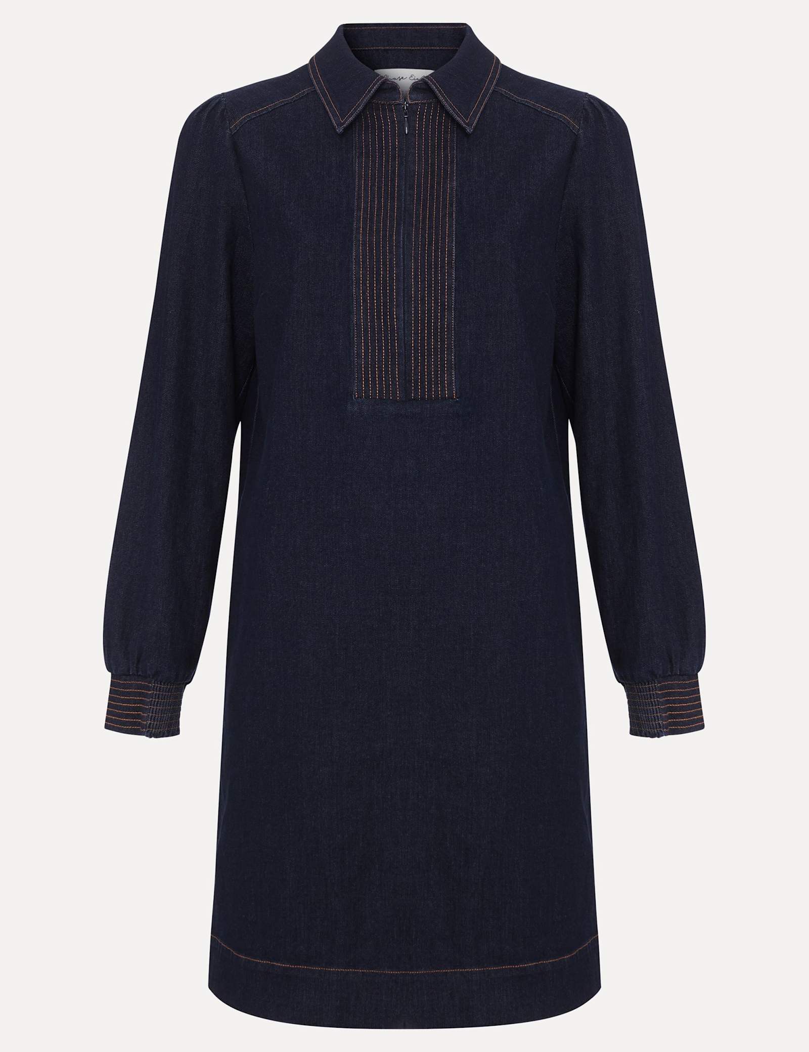 Denim Mini Shirt Dress - image 1