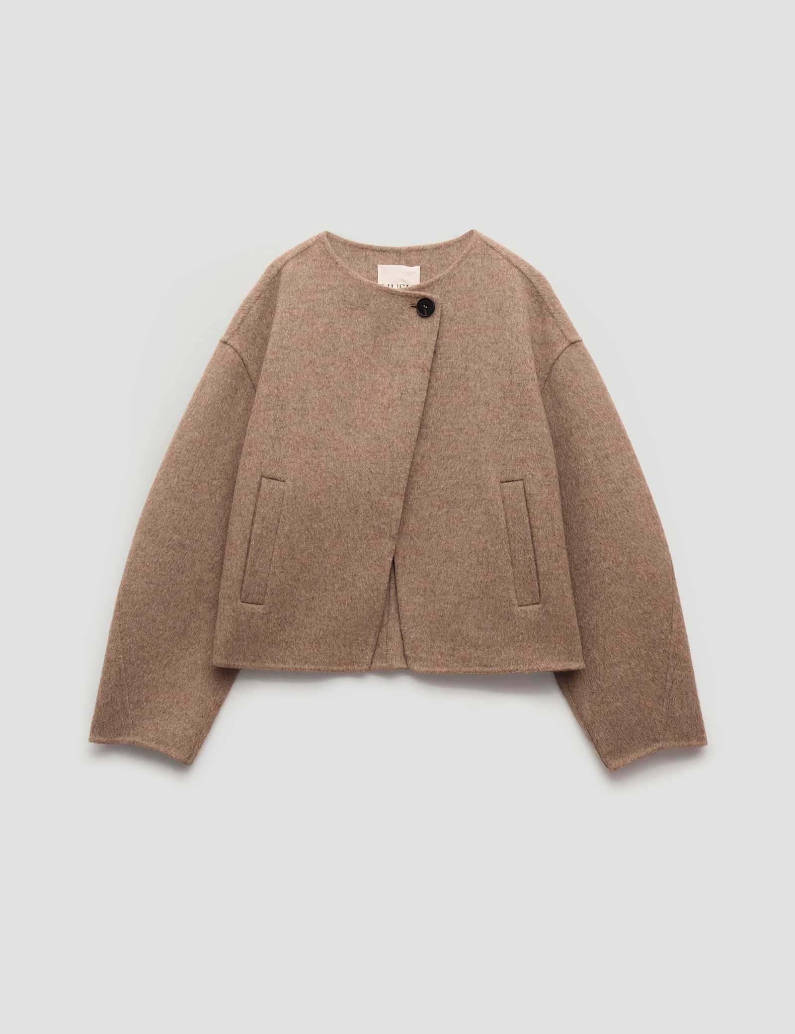 Pure Wool Collarless Short Jacket - image 1