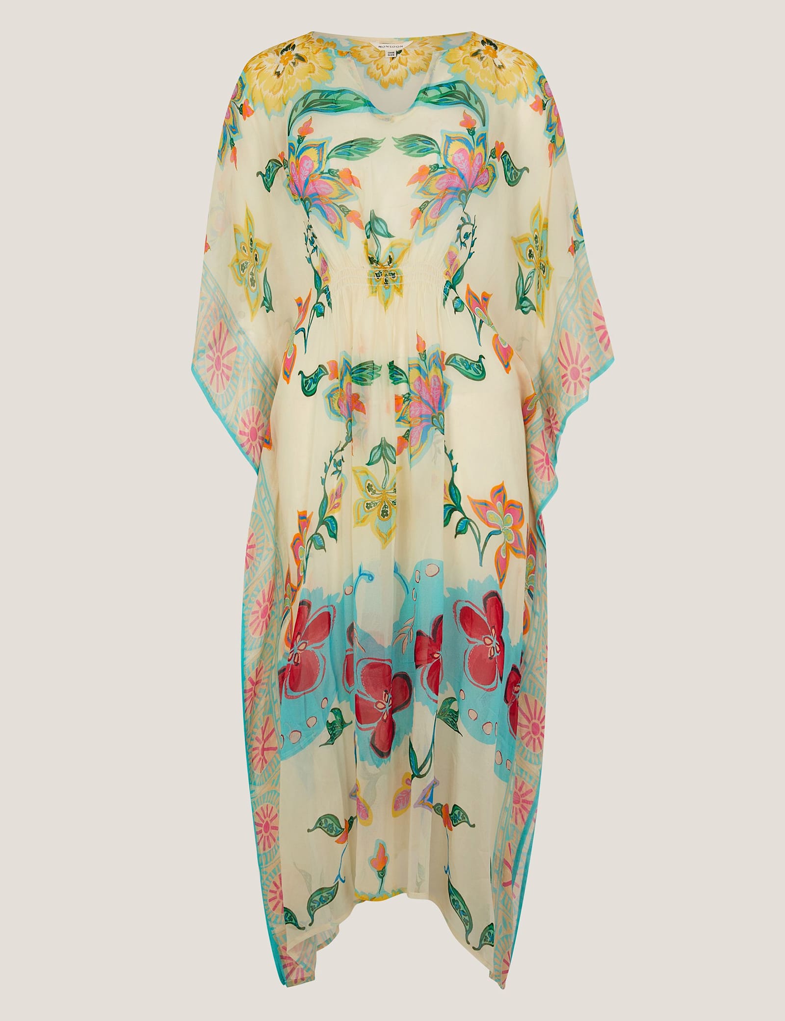 Floral V-Neck Relaxed Kaftan