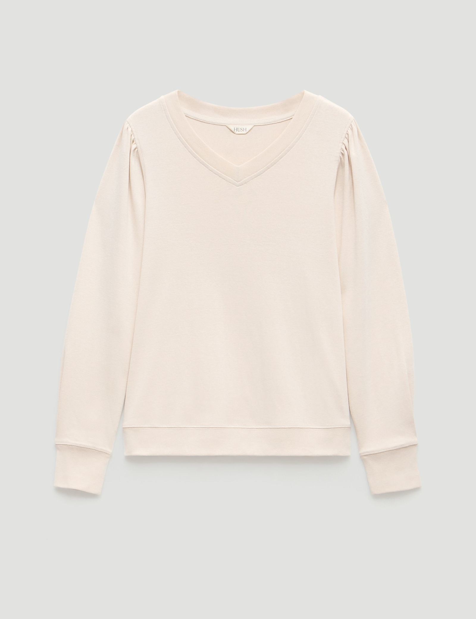 Pure Cotton V-Neck Puff Sleeve Top - image 1