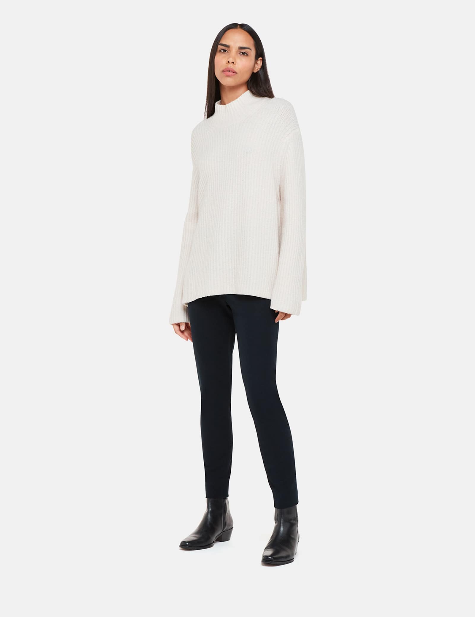 Cotton Rich Skinny Ankle Grazer Trousers - image 4