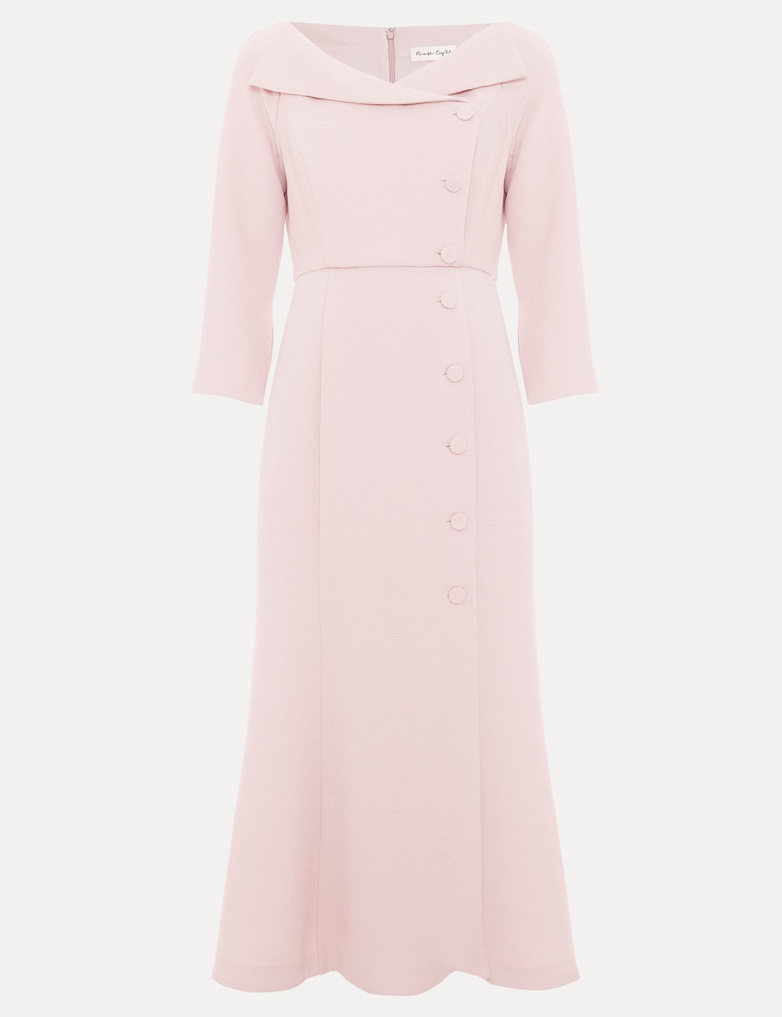 Textured V-Neck Midi Tailored Dress - image 1