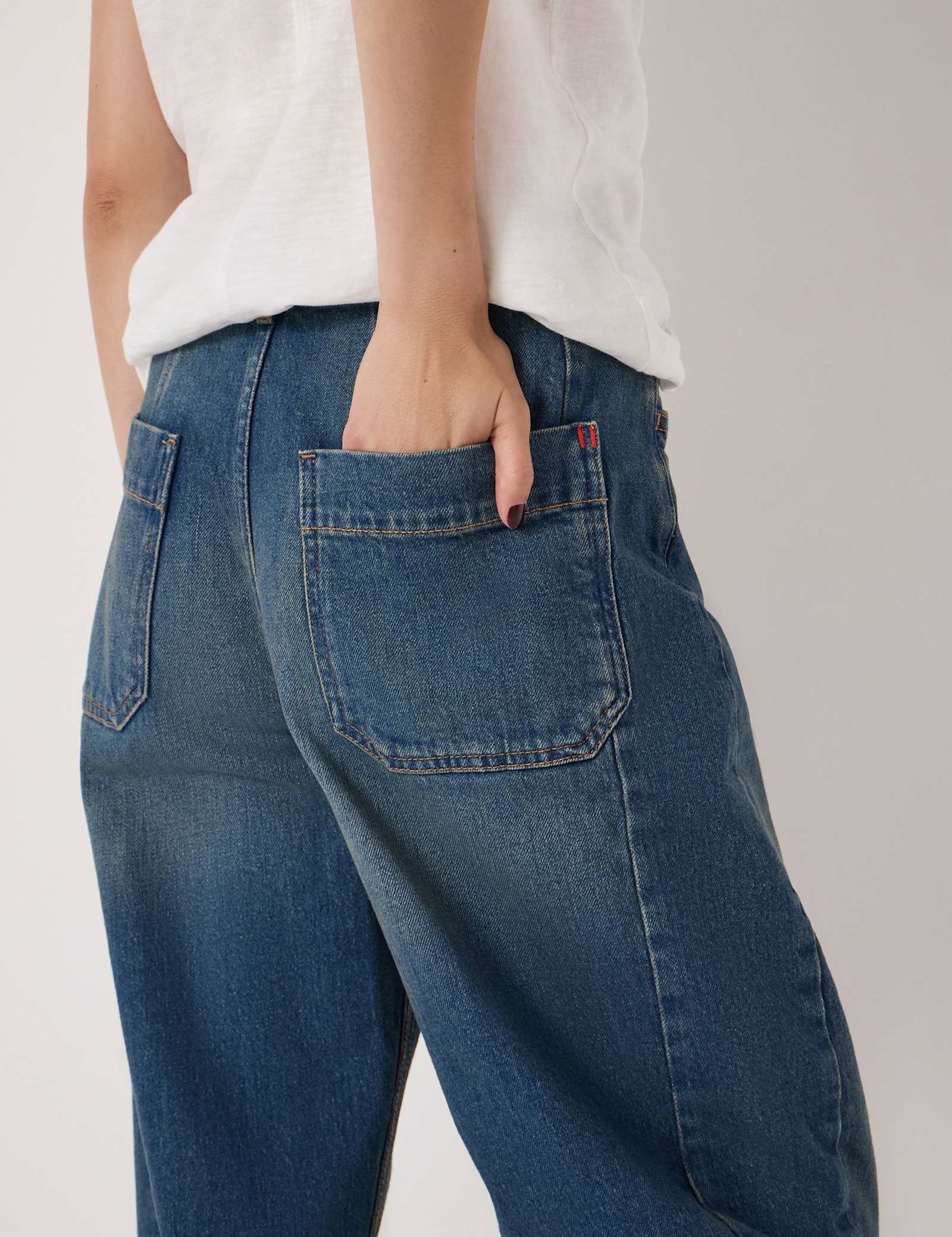 Mid Rise Barrel Leg Jeans - image 3