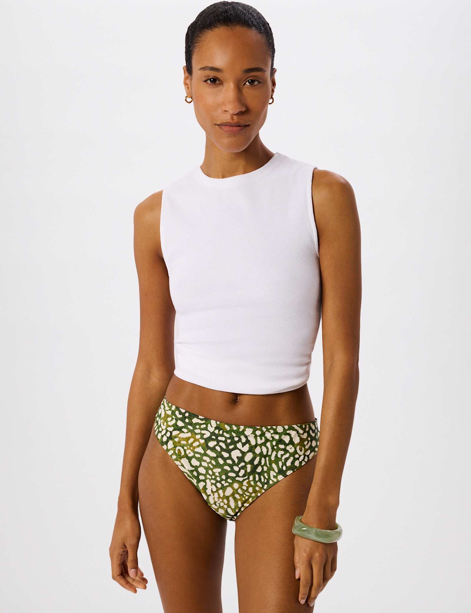 Animal Print High Leg Bikini Bottoms - image 2