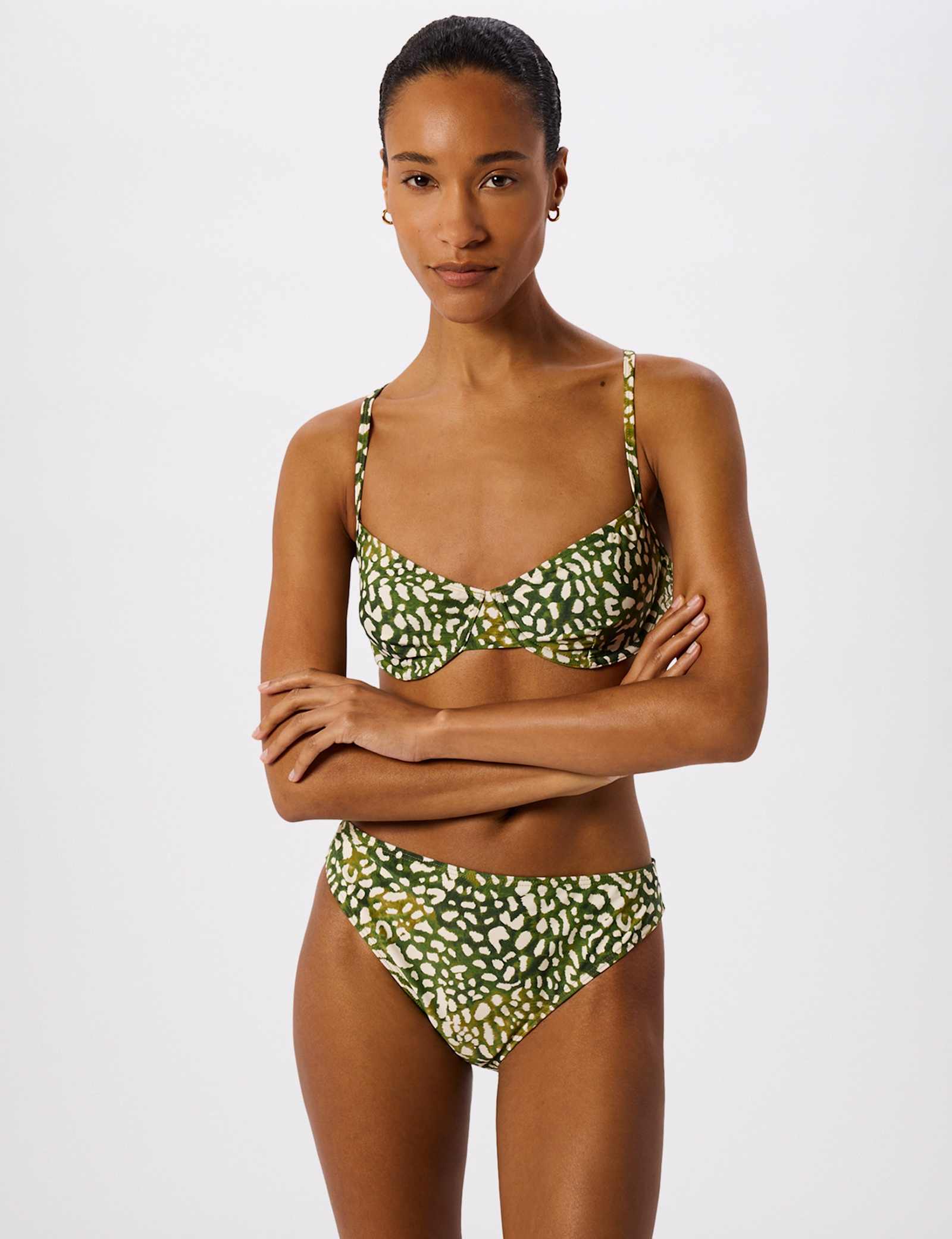 Animal Print High Leg Bikini Bottoms - image 4
