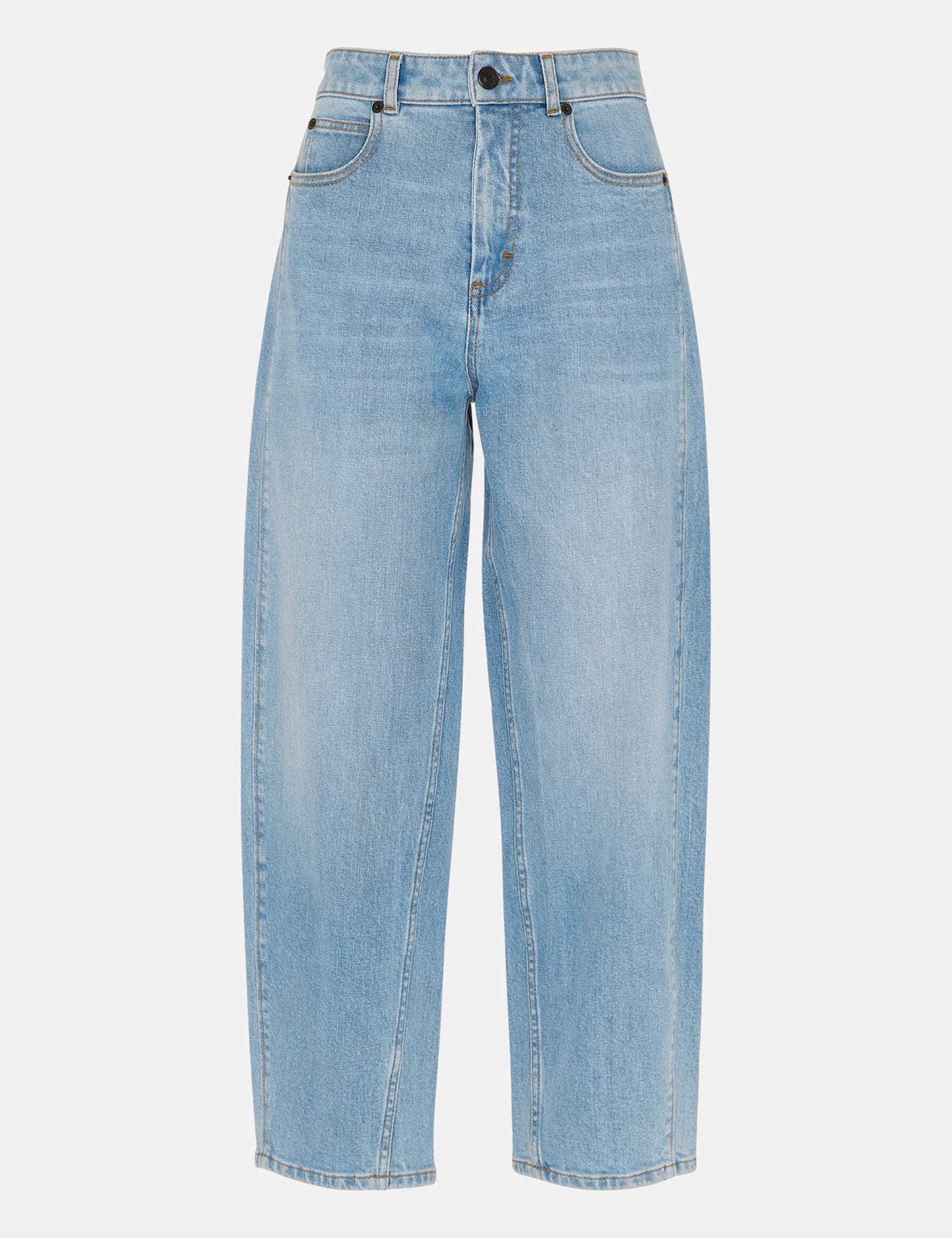 High Waisted Barrel Ankle Grazer Jeans - image 1