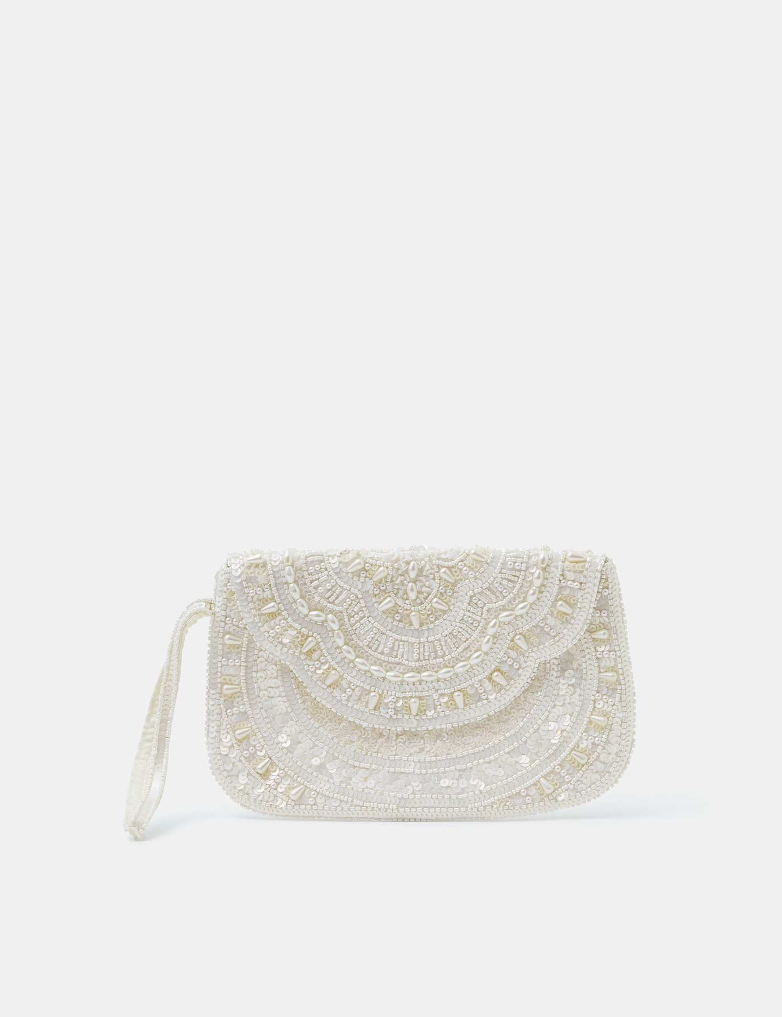 Beaded Embellished Clutch Bag - image 1