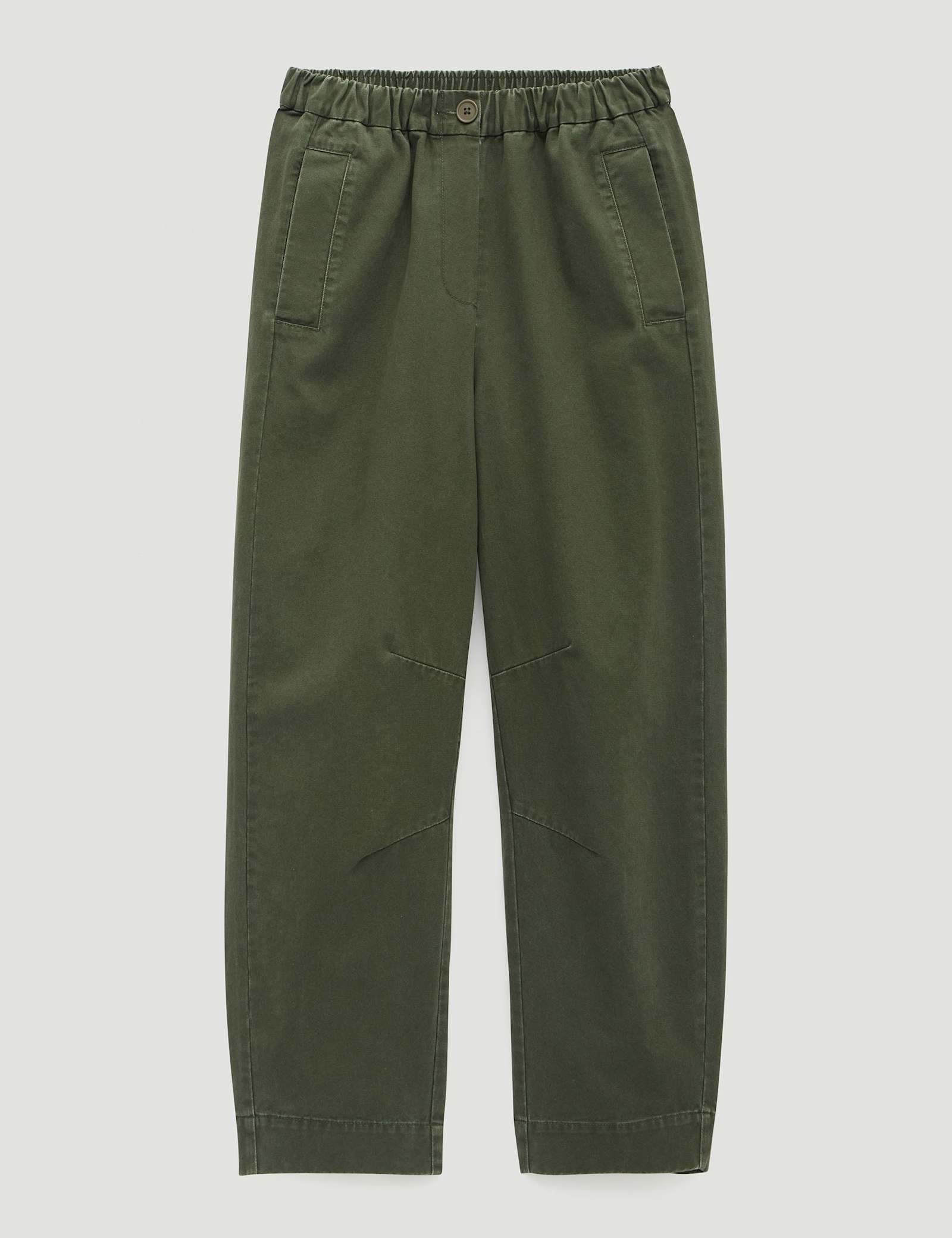 Pure Cotton Barrel Leg Cropped Trousers - image 2