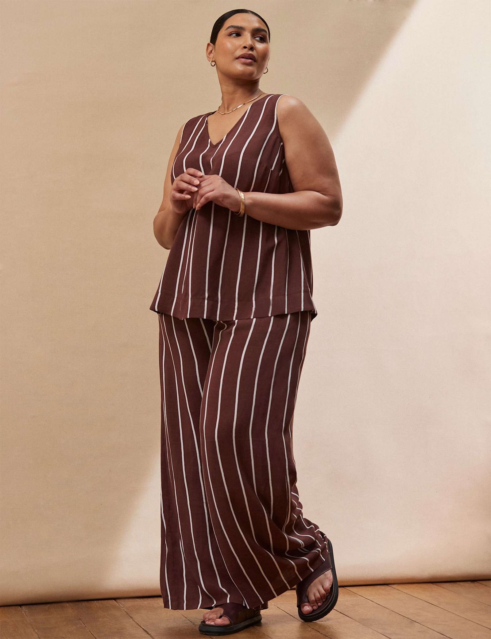 Striped Wide Leg Trousers - image 3
