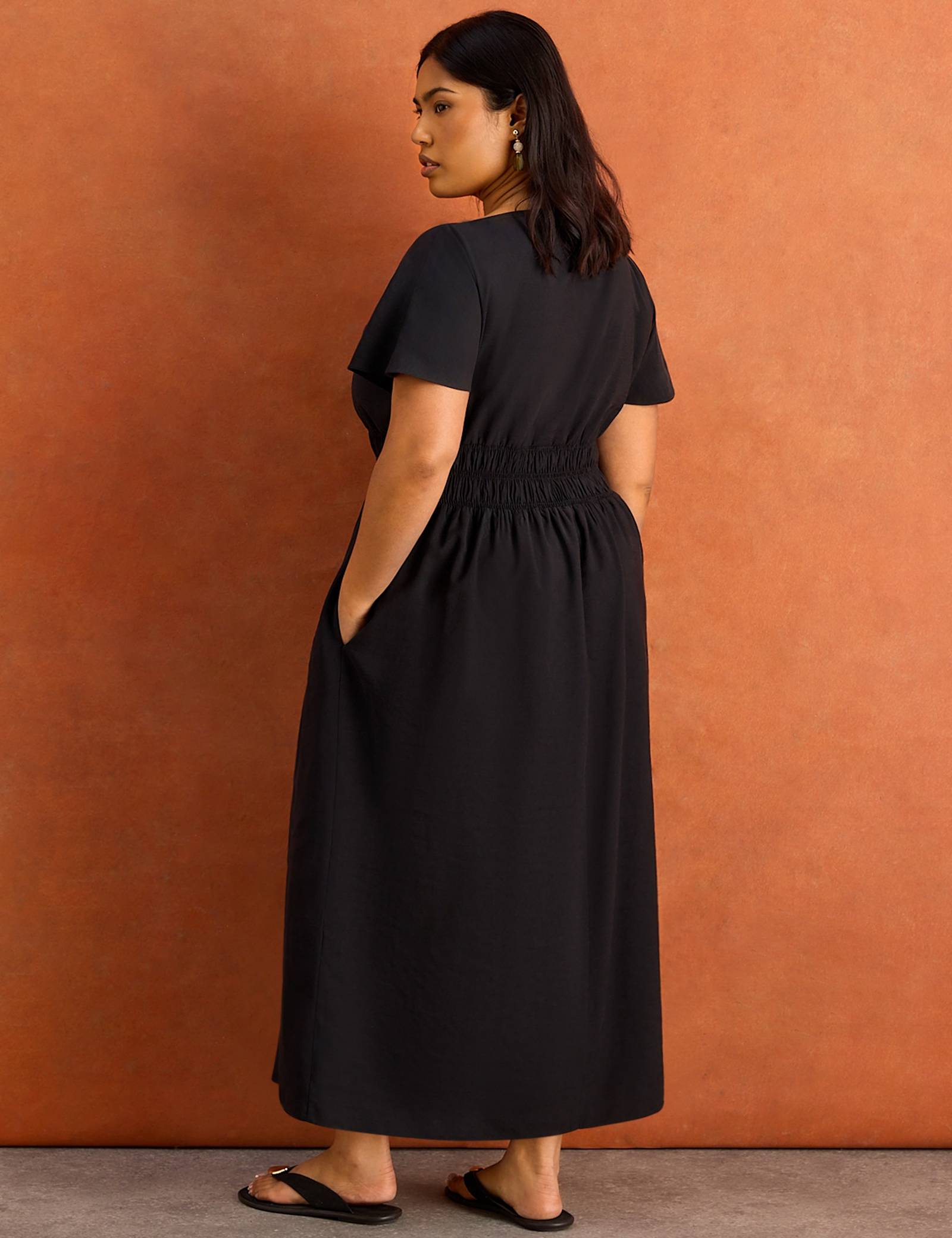 Slash Neck Midaxi Waisted Dress - image 5