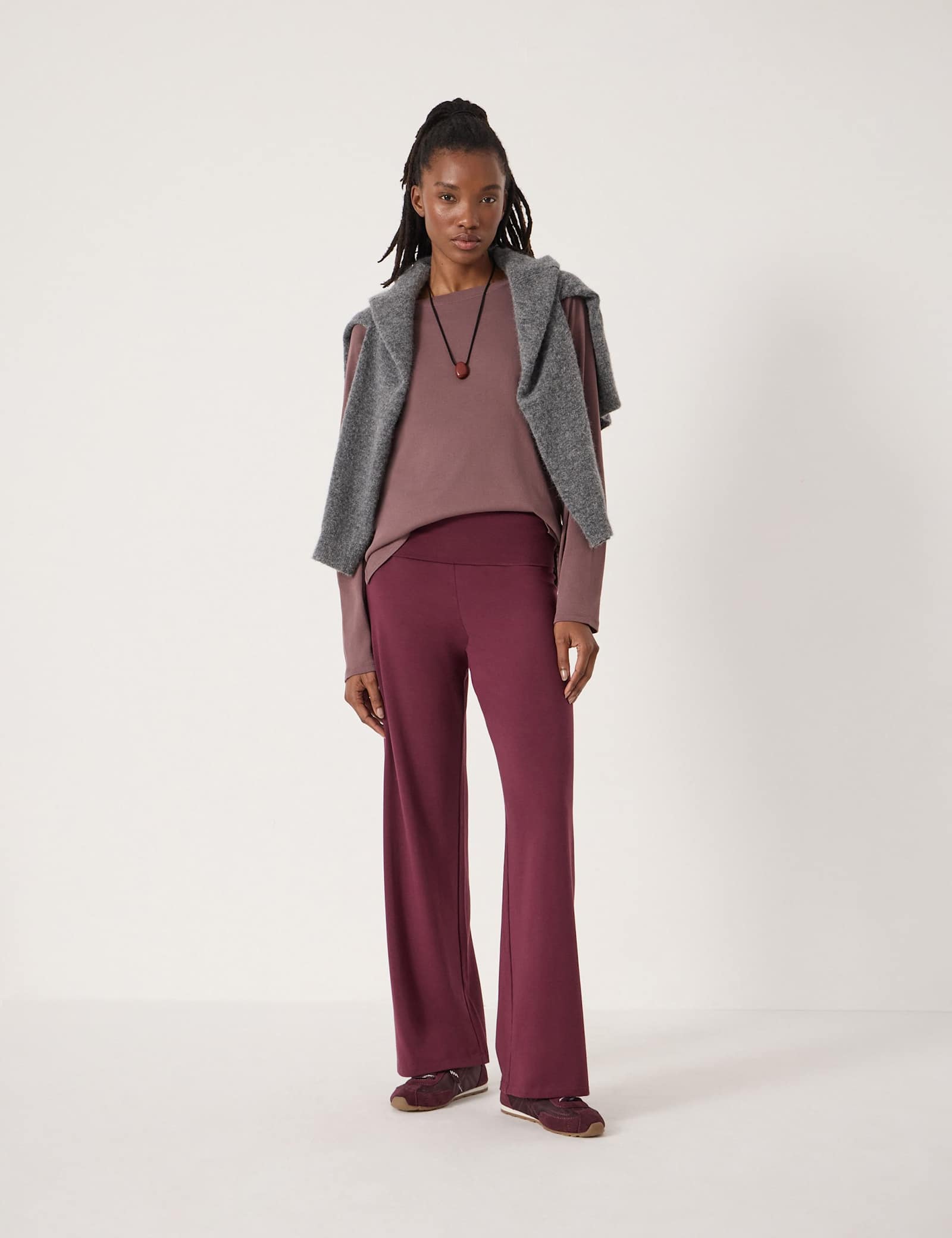 Cotton Blend Foldover Waist Joggers - image 3
