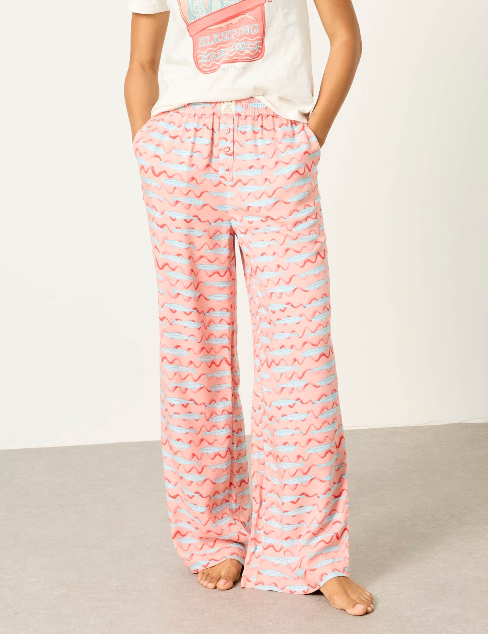 Fish Print Pyjama Bottoms - image 2