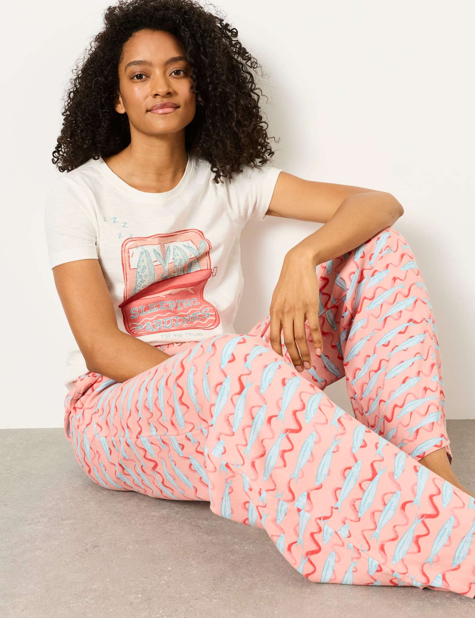 Fish Print Pyjama Bottoms - image 3