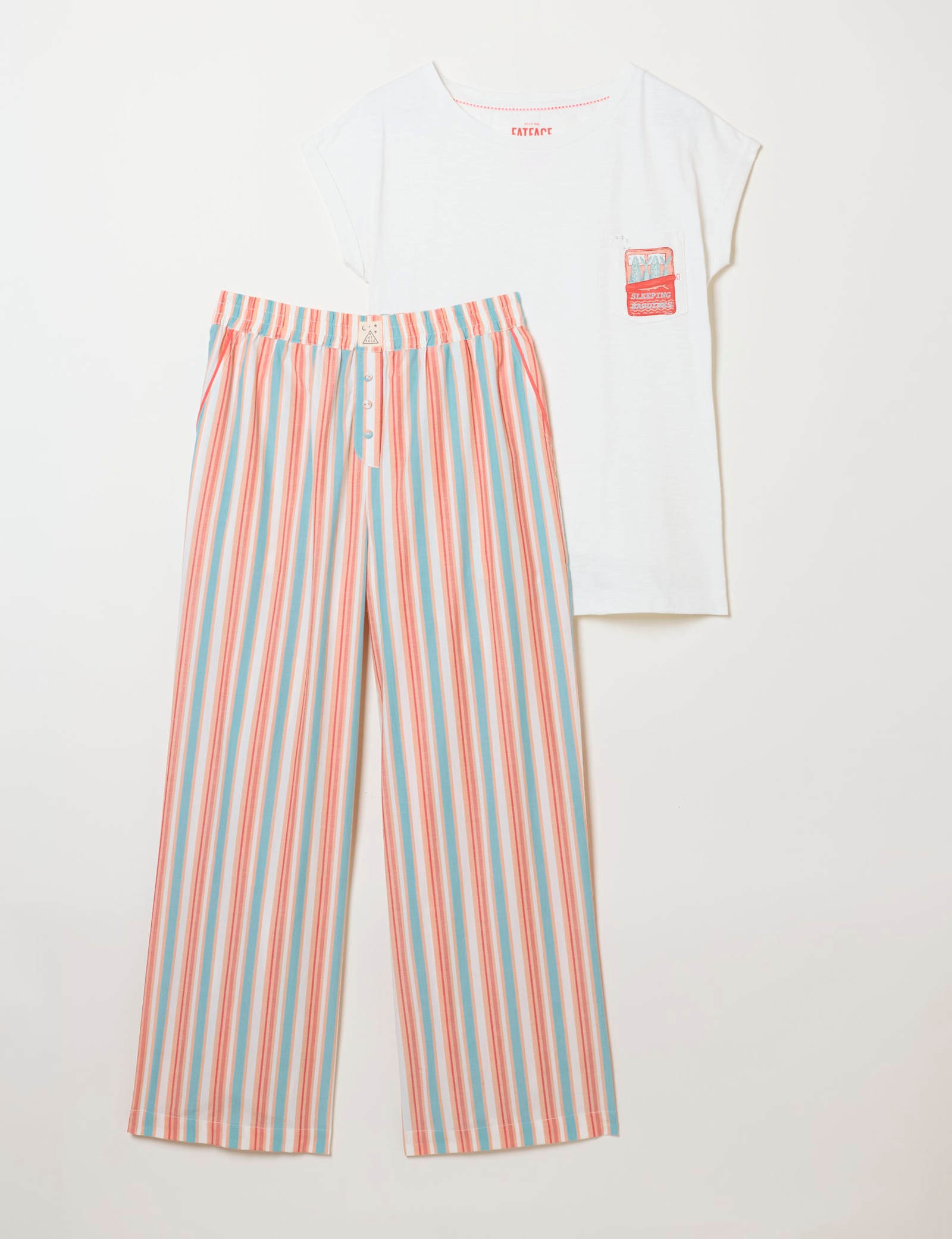 Pure Cotton Sardine Striped Pyjama Set - image 1