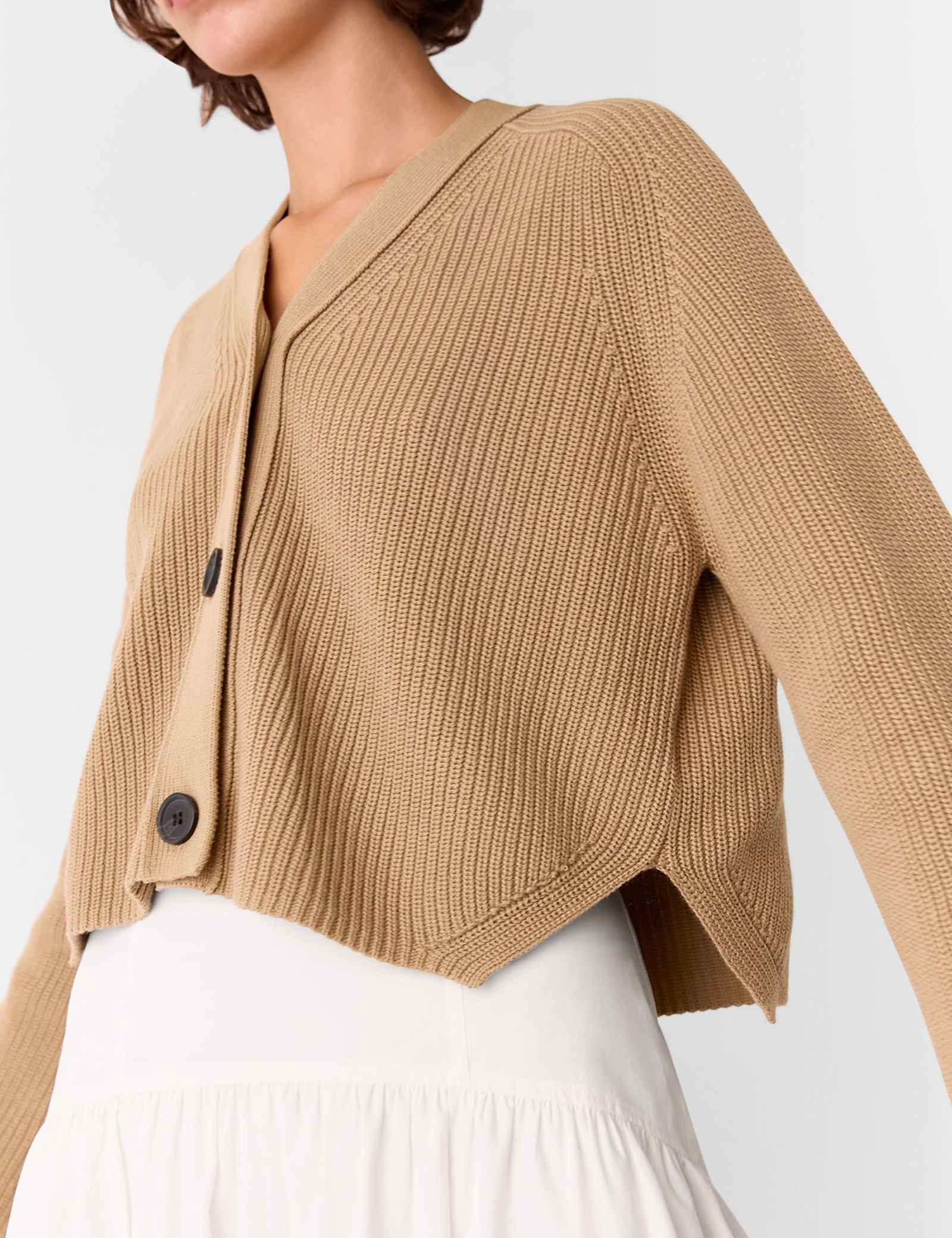 Pure Cotton Textured V-Neck Cardigan - image 4