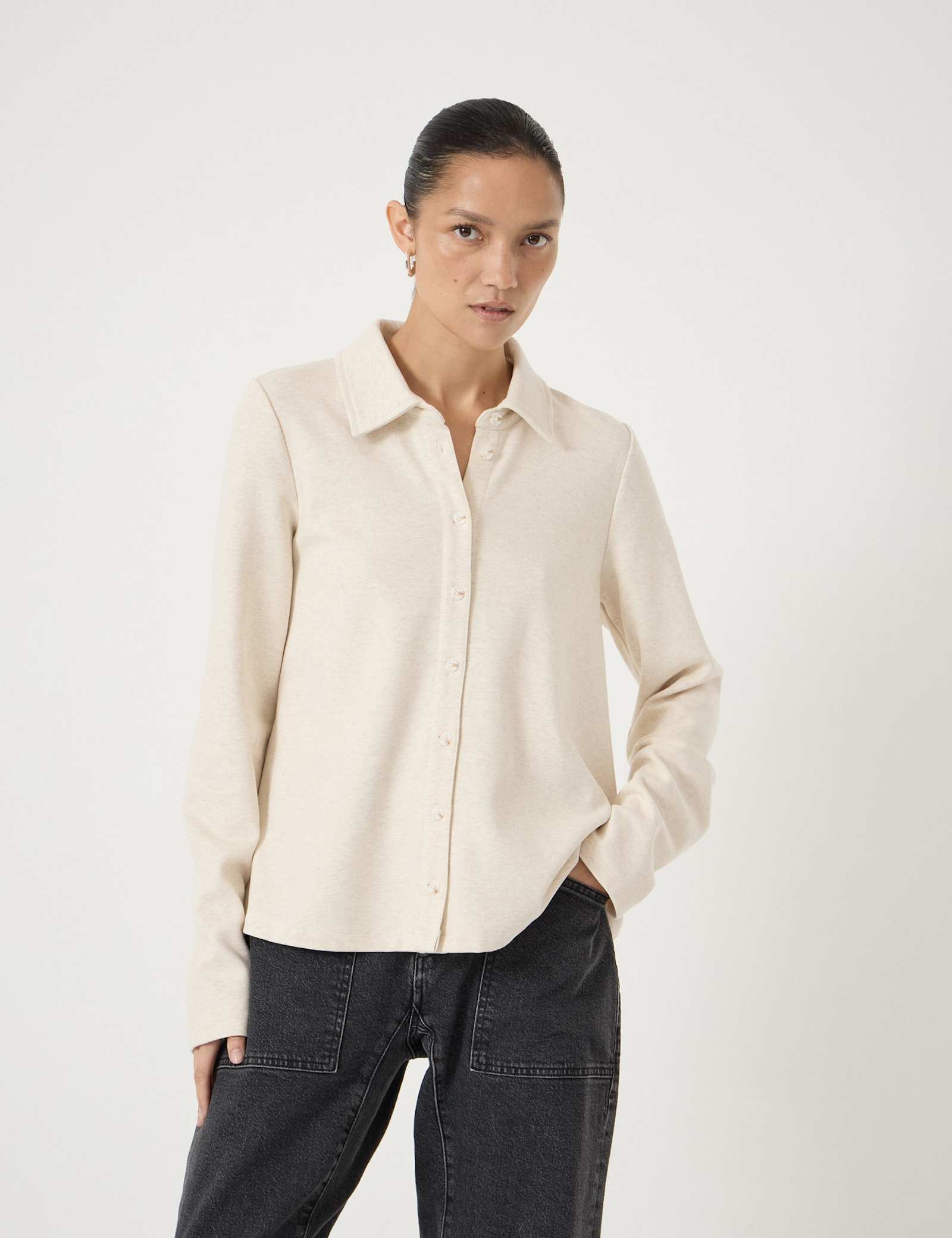 Cotton Blend Polo Top - image 2