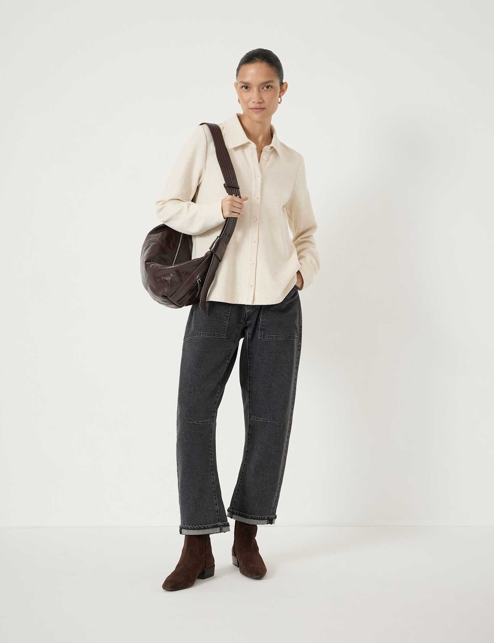 Cotton Blend Polo Top - image 4