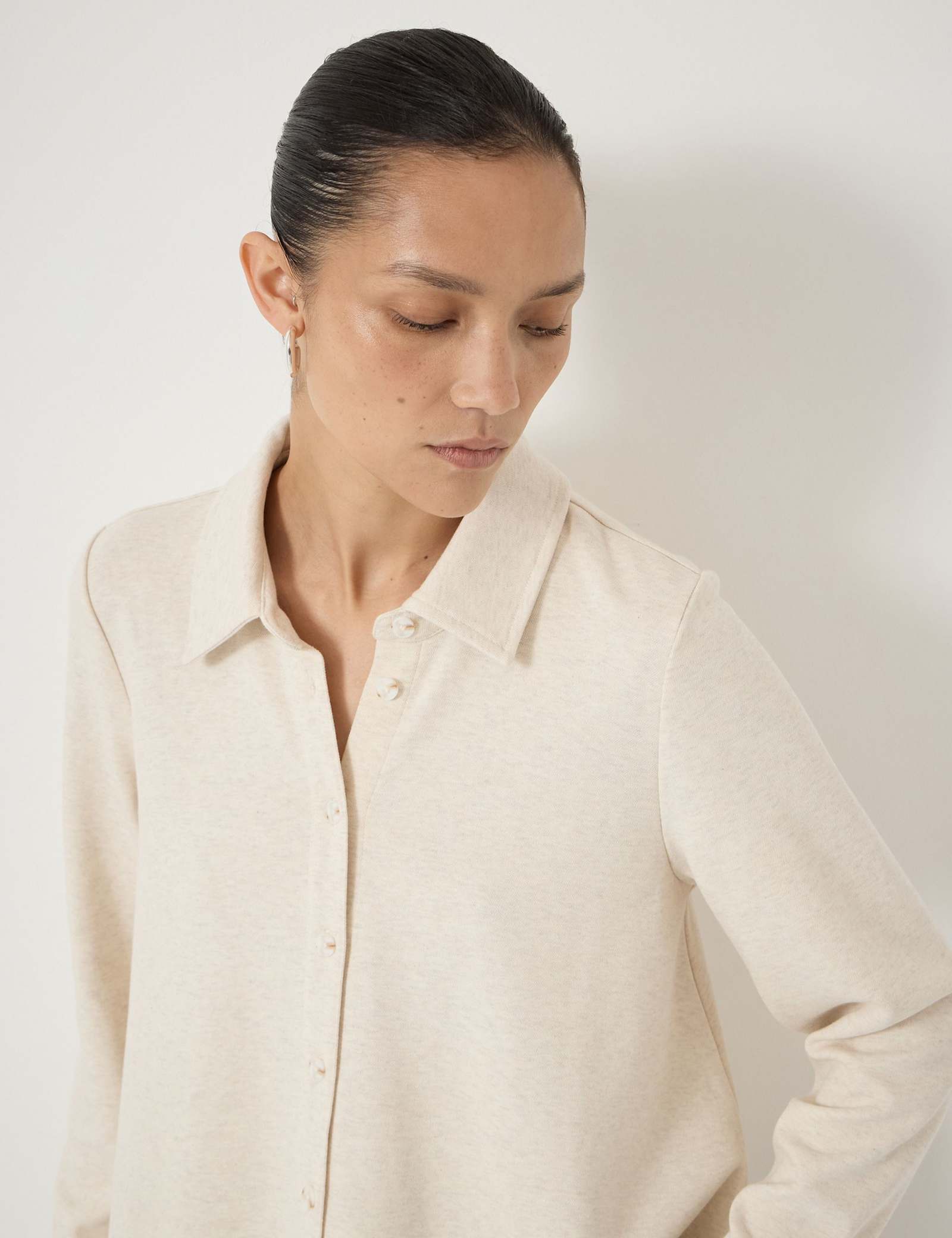 Cotton Blend Polo Top - image 3