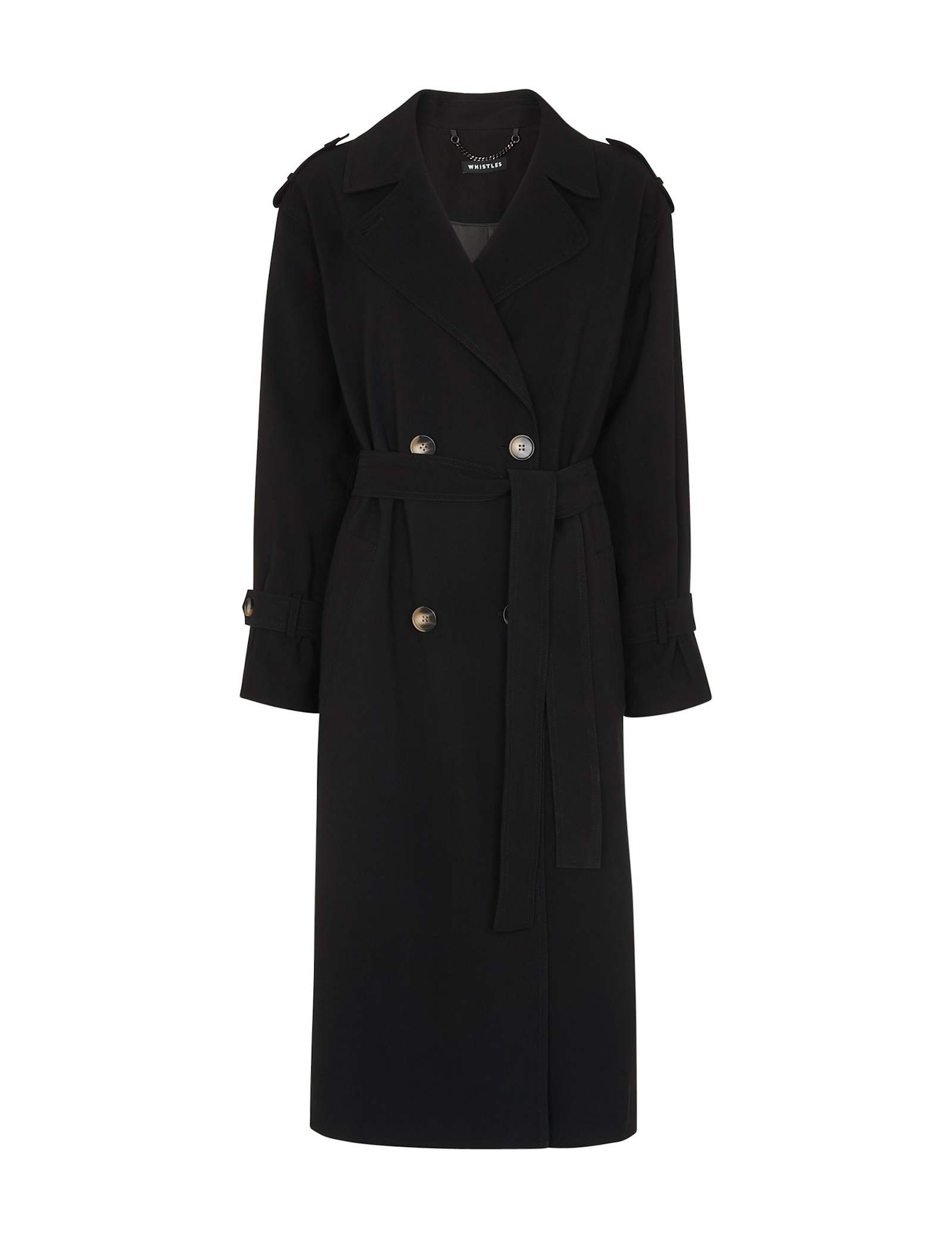 Belted Double Breasted Trench Coat - image 2