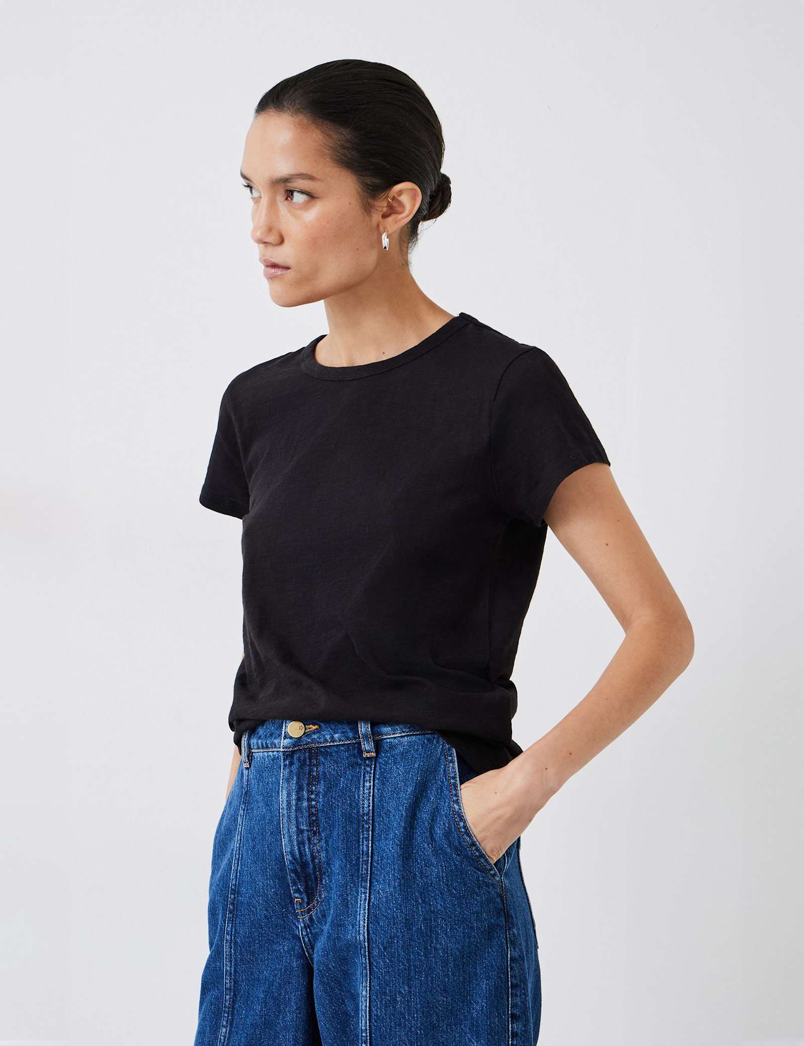 Pure Cotton Crew Neck Slim Fit T-Shirt - image 4