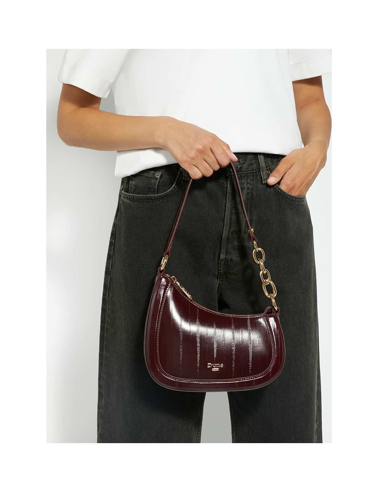 Leather Scoop Shoulder Bag - image 4