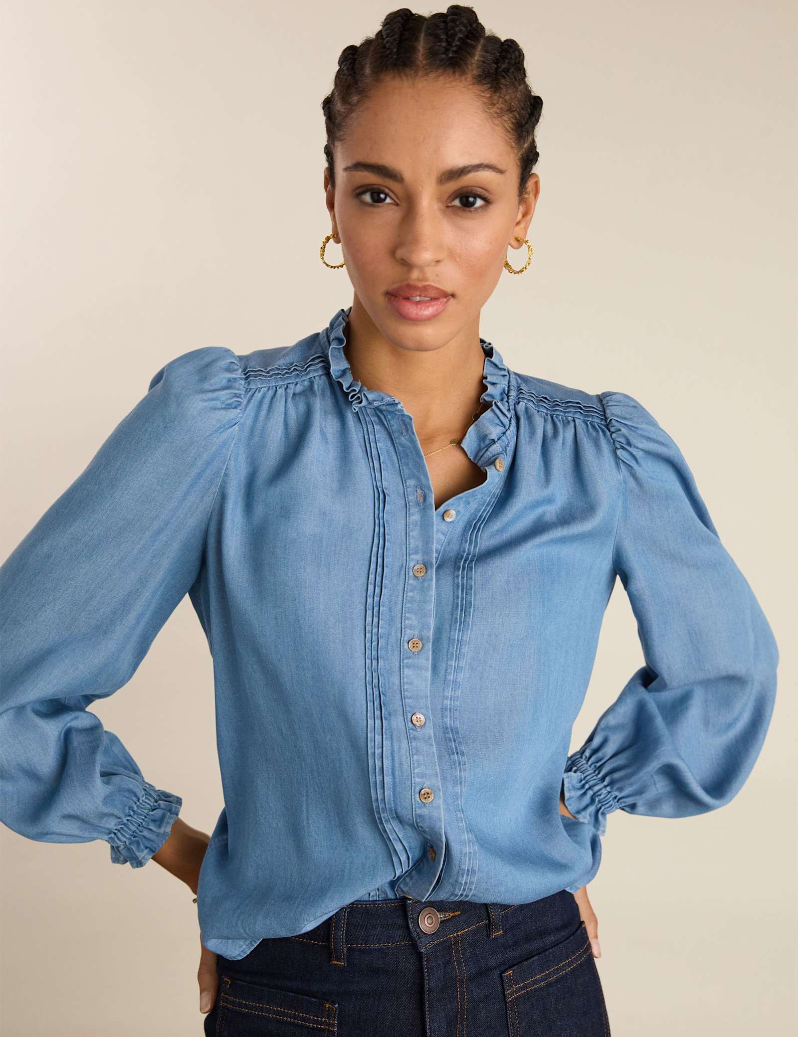 Frill Neck Blouse - image 3