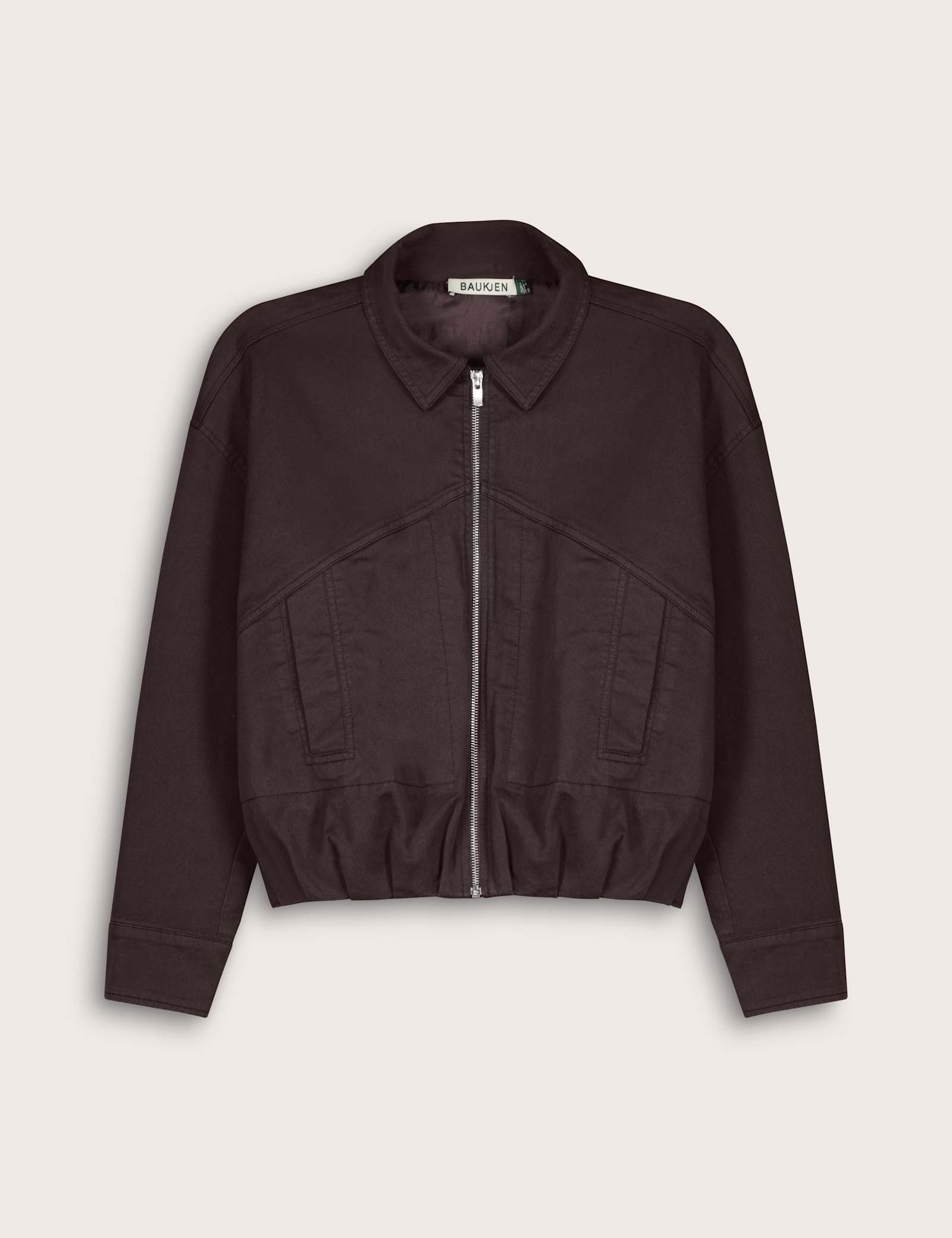 Cotton Rich Relaxed Cropped Bomber Jacket - image 1
