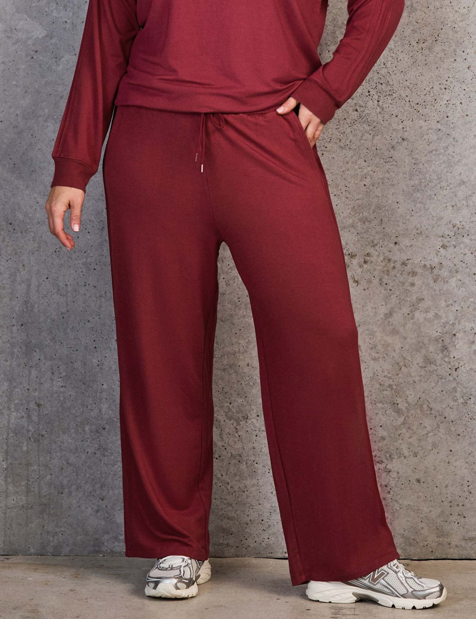 Cotton Rich Wide Leg Trousers with Modal - image 1