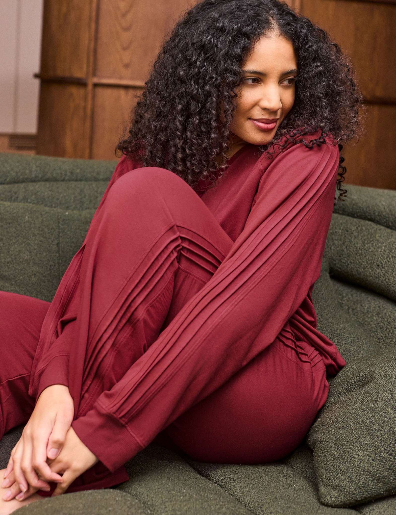Cotton Rich Wide Leg Trousers with Modal - image 3