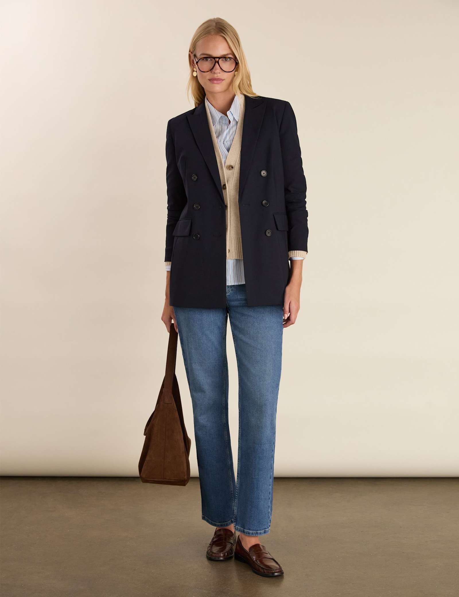 Wool Rich V-Neck Cardigan with Cashmere - image 3