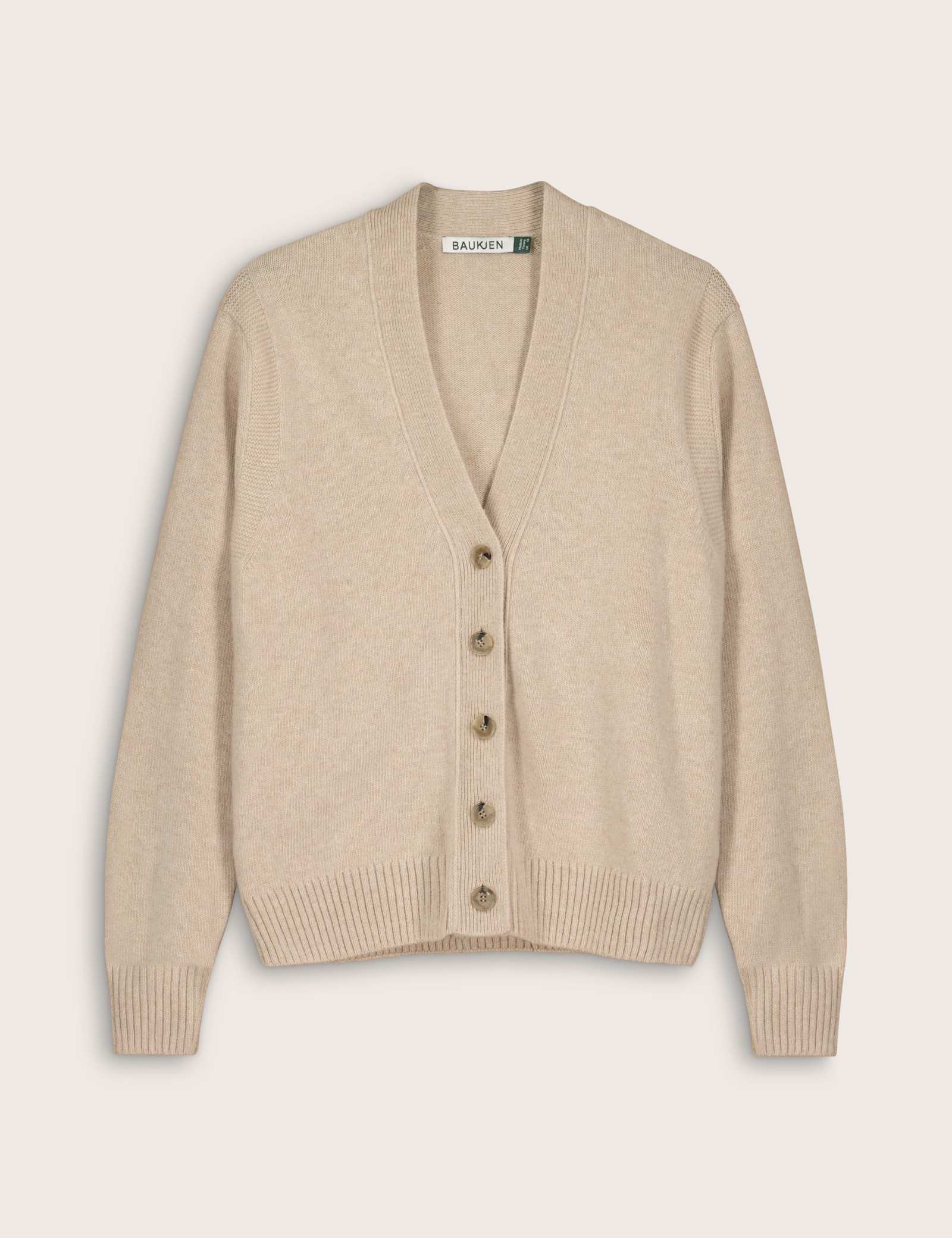 Wool Rich V-Neck Cardigan with Cashmere - image 1