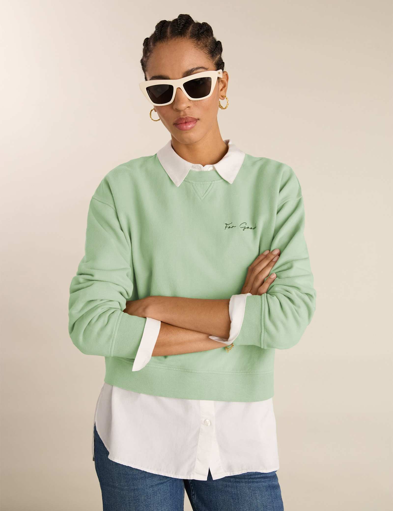 Cotton Rich Crop Sweatshirt - image 2