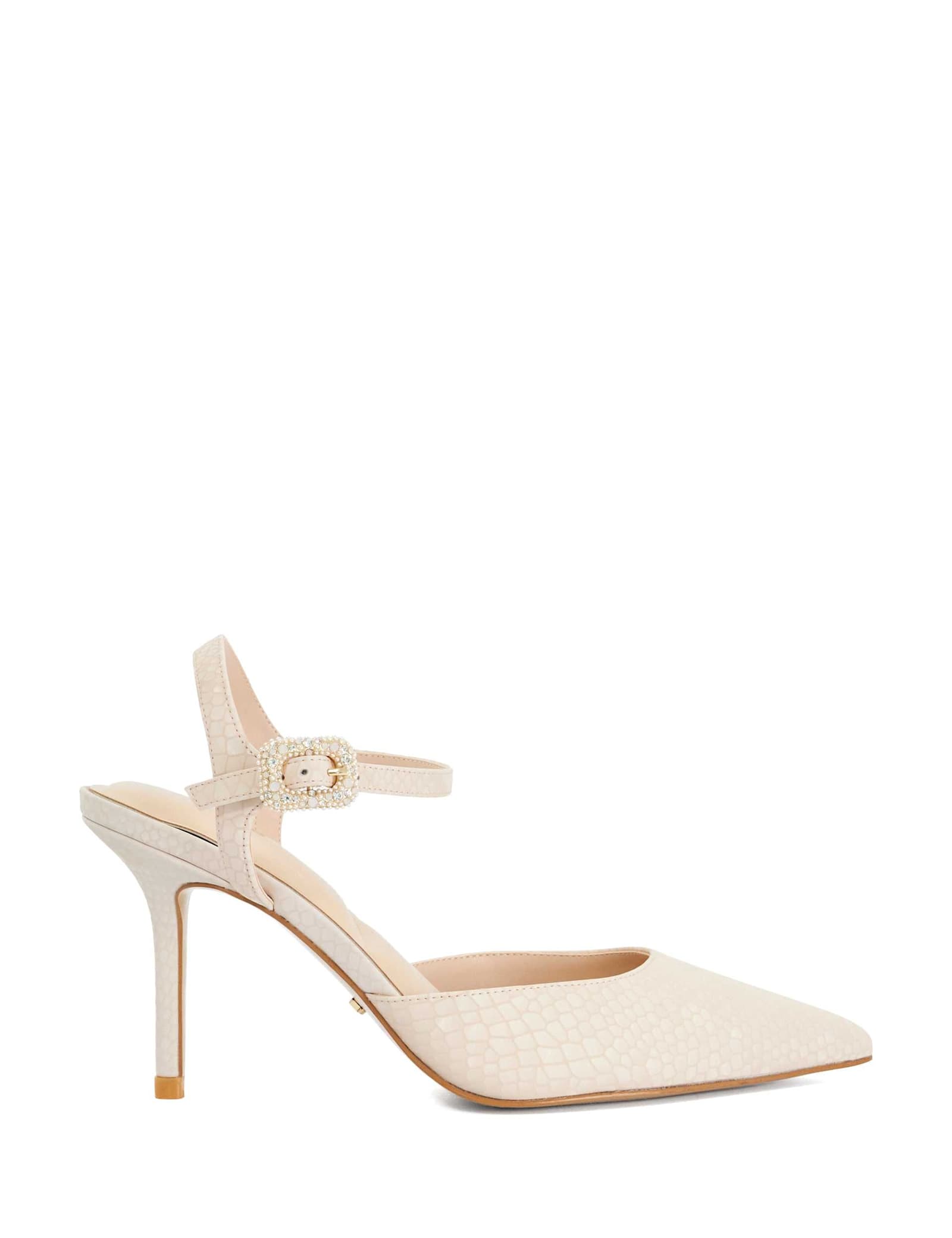 Glitter Stiletto Heel Ankle Strap Court Shoes - image 2